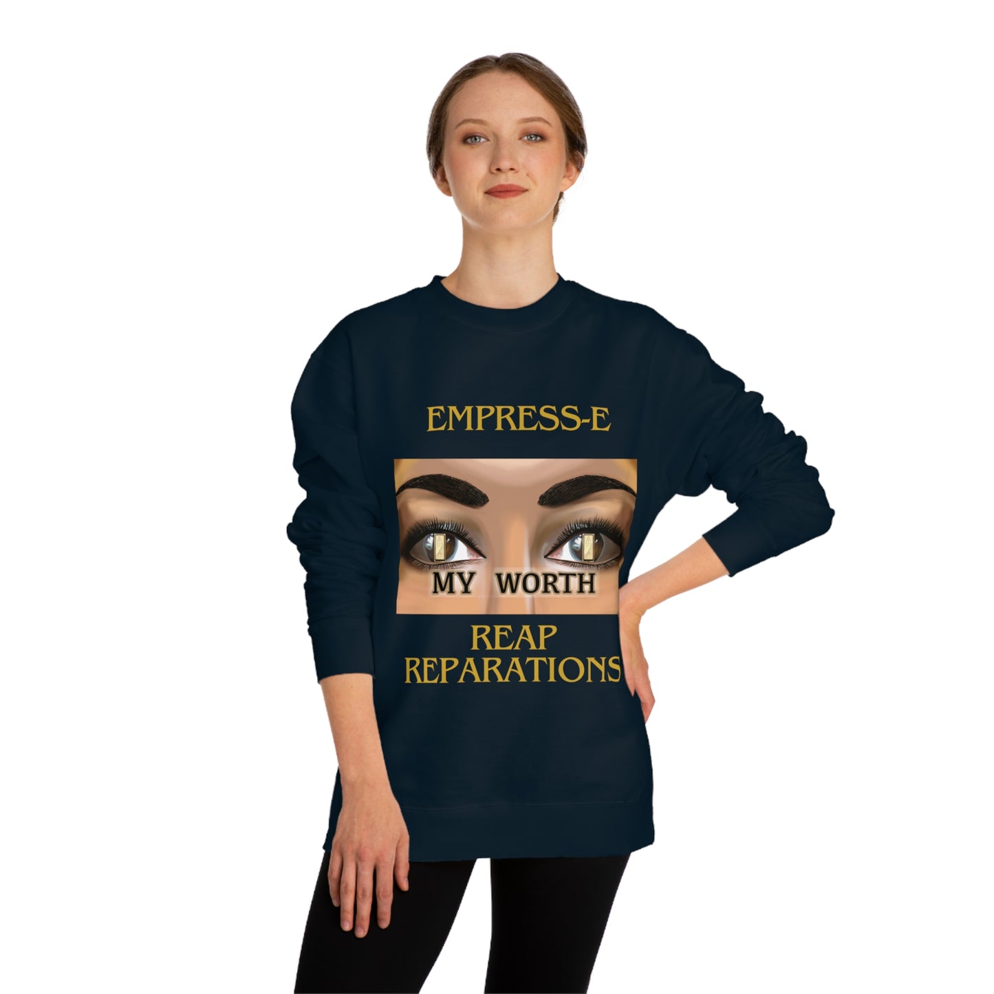 B- History Unisex Crew Neck Sweatshirt - MY WORTH Reparations, African American