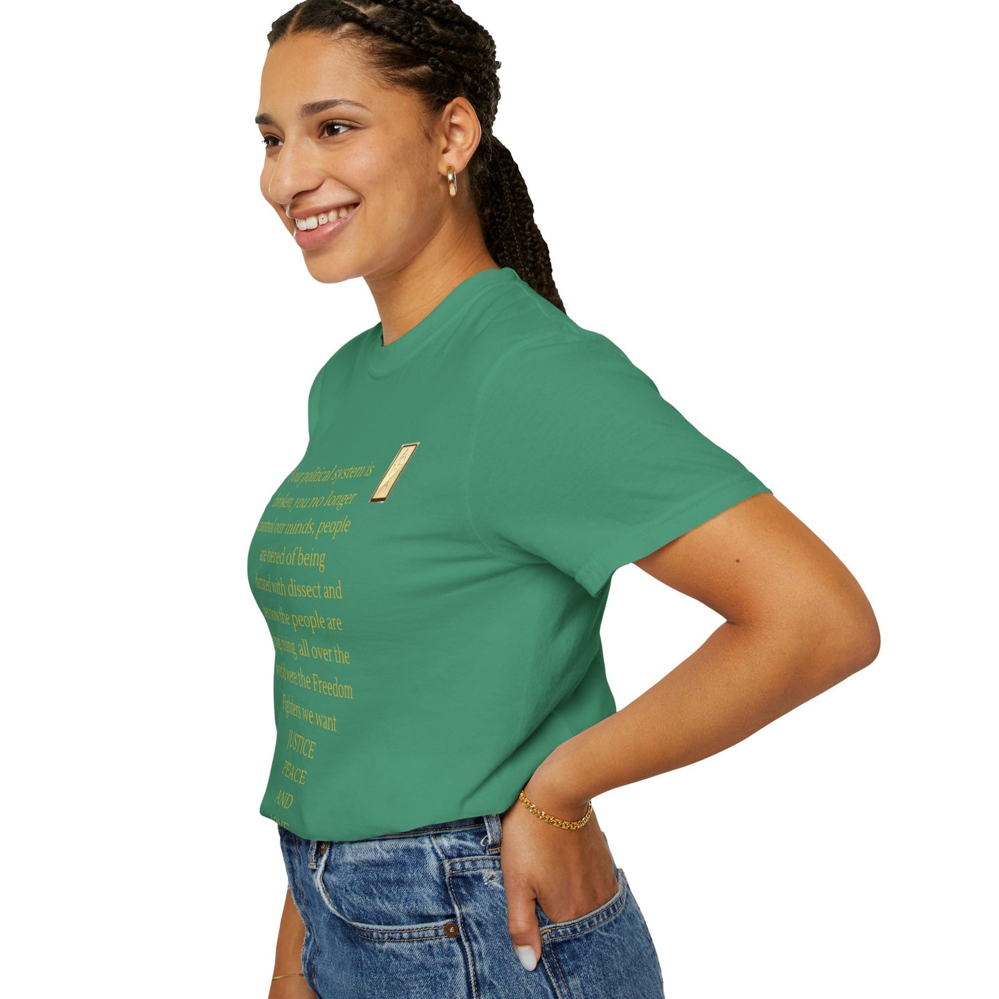 Unisex Garment-Dyed T-shirt- Your political system is broken