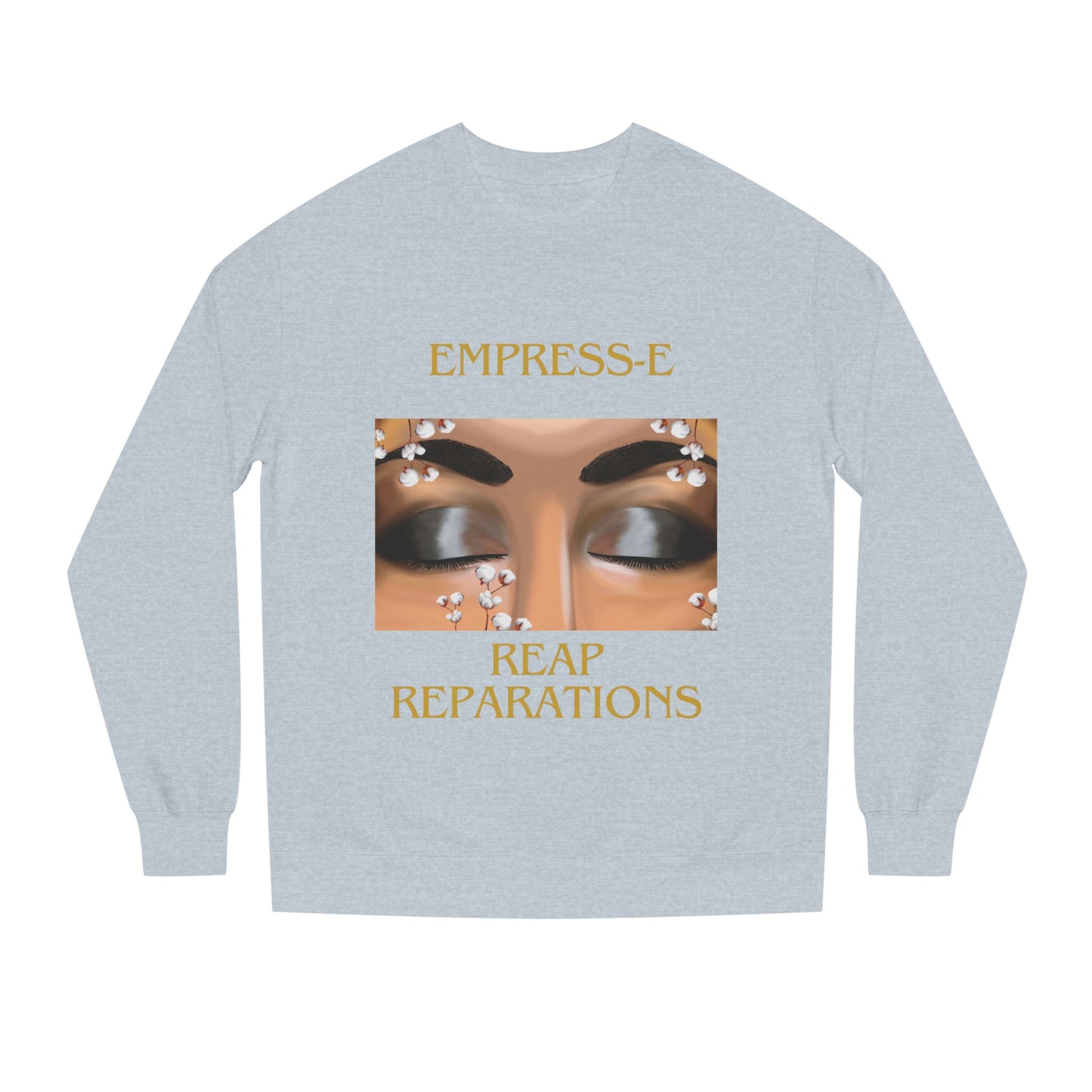Crew Neck Sweatshirt - Cotton Field Beautiful Eyes Black History