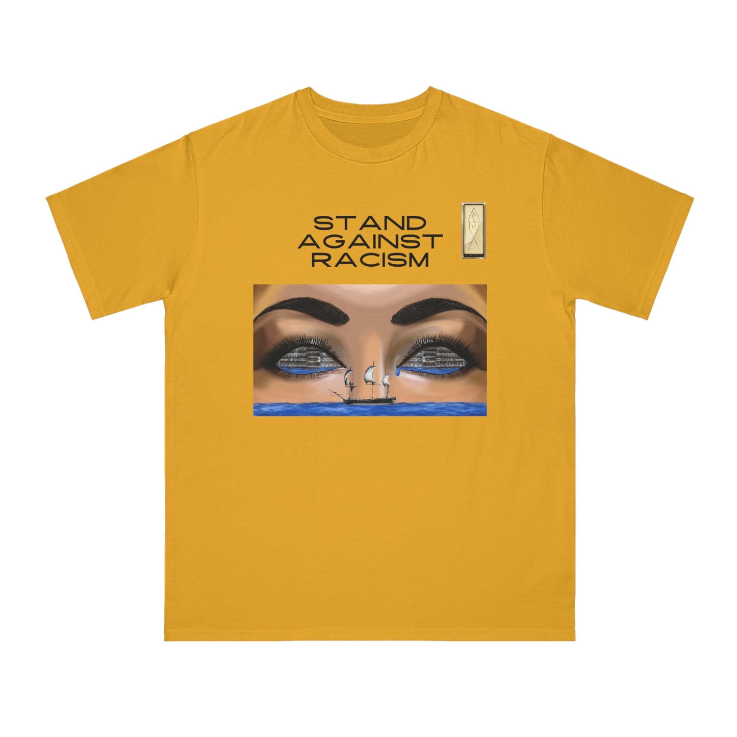 Organic Unisex Classic T-Shirt - Stand Against Racism SLAVE SHIP Graphic Tee
