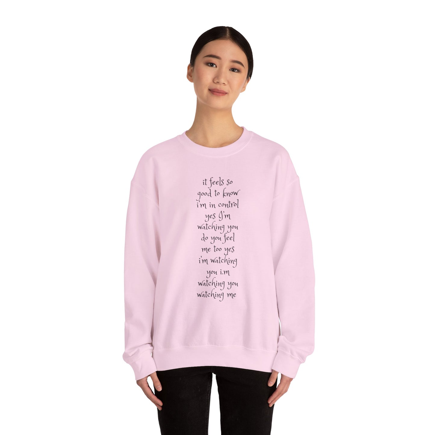 Music Lover Heavy Blend Sweatshirt - I'm Watching You Watching Me Rock Song SHADOO by Empress-E