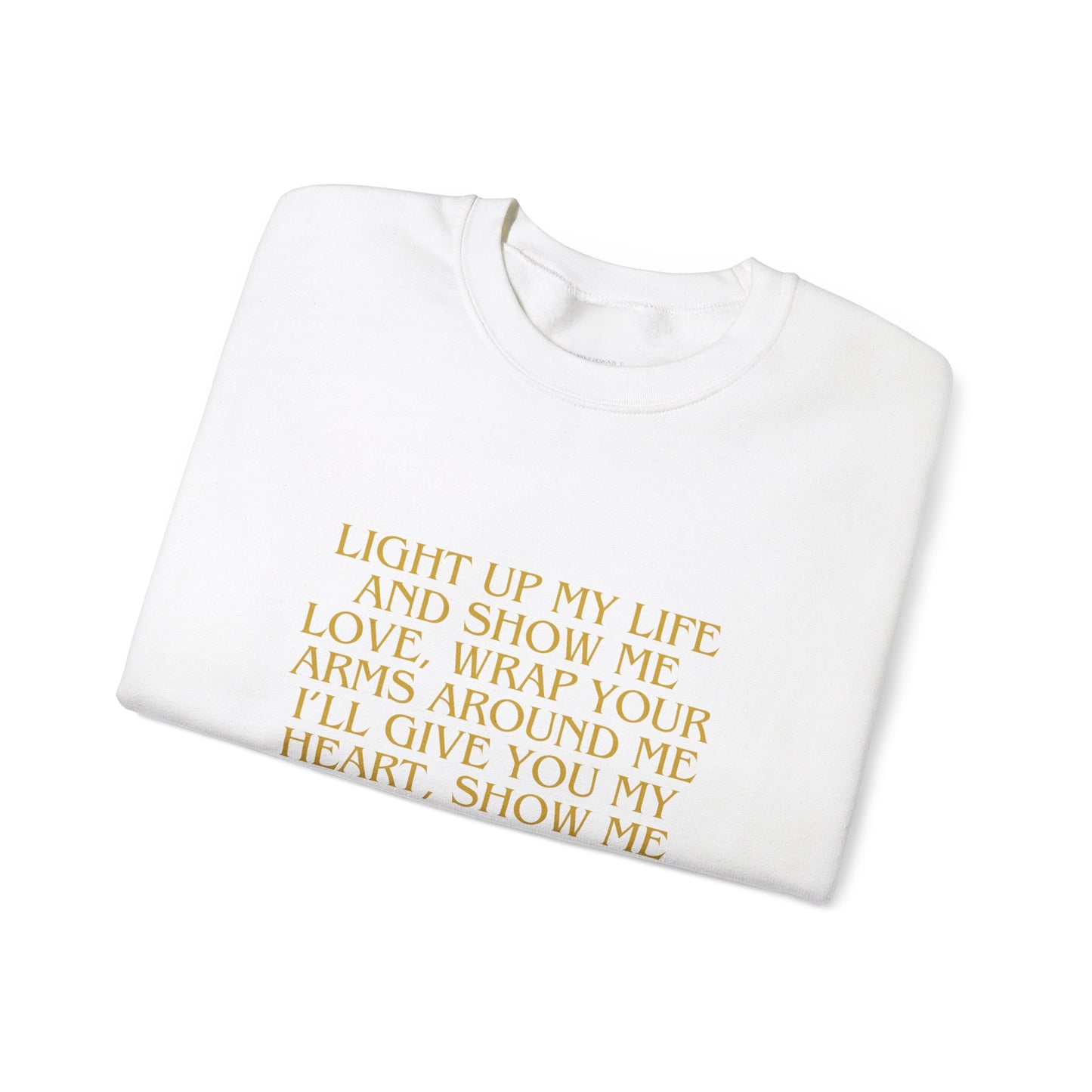 Love Light Unisex Sweatshirt - Romantic Gift, Couples Matching, Valentine's Day Shirt, Heartbeat Pullover, Cozy Jumper