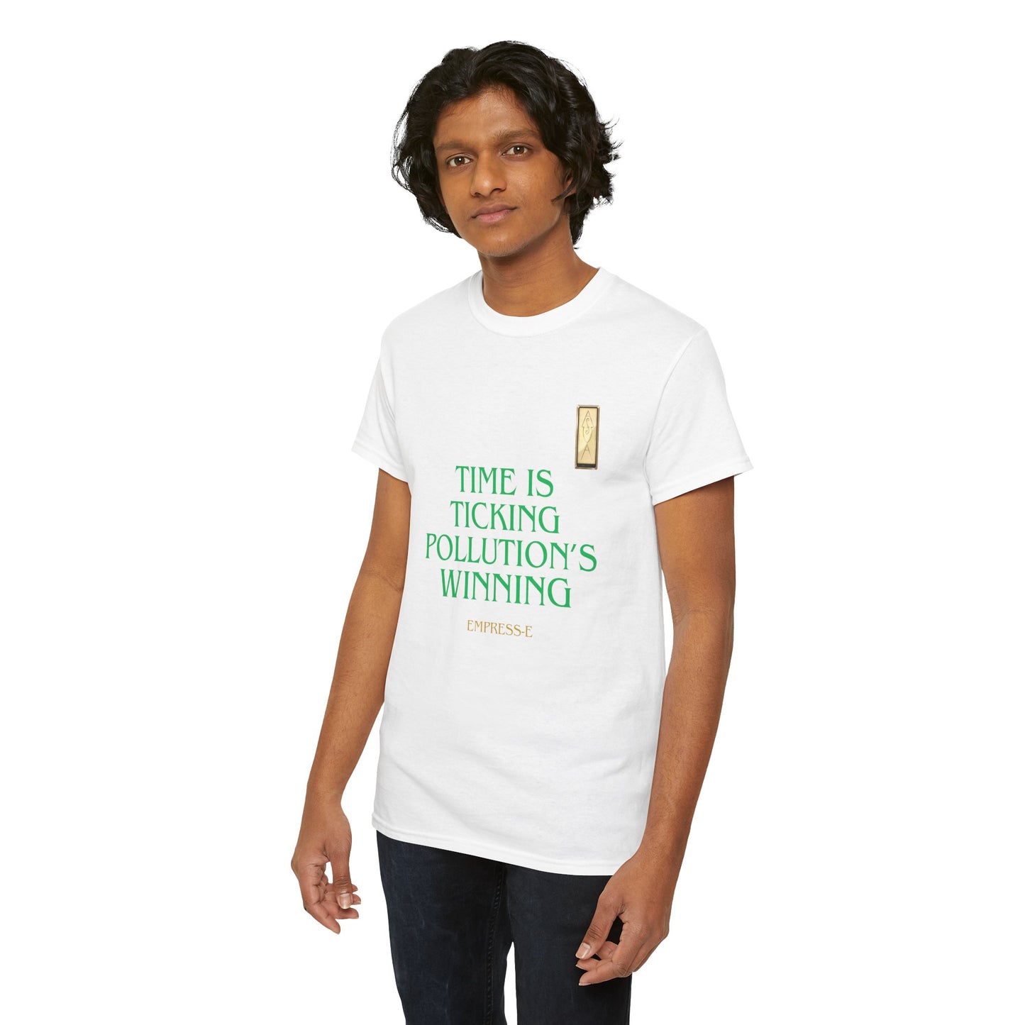 T-Shirt SAVE THE WORLD - GLOBAL WARMING - TIME IS TICKING POLLUTION'S WINNING