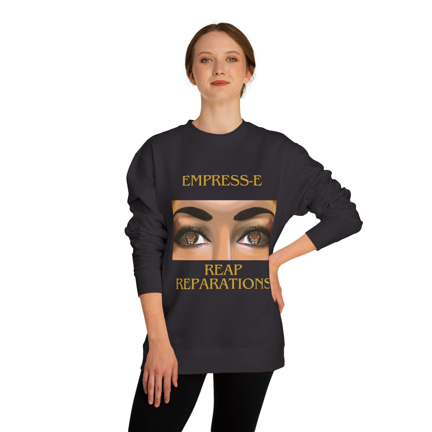 Empress-E Unisex Sweatshirt - Strong like a lion Reap Reparations black history