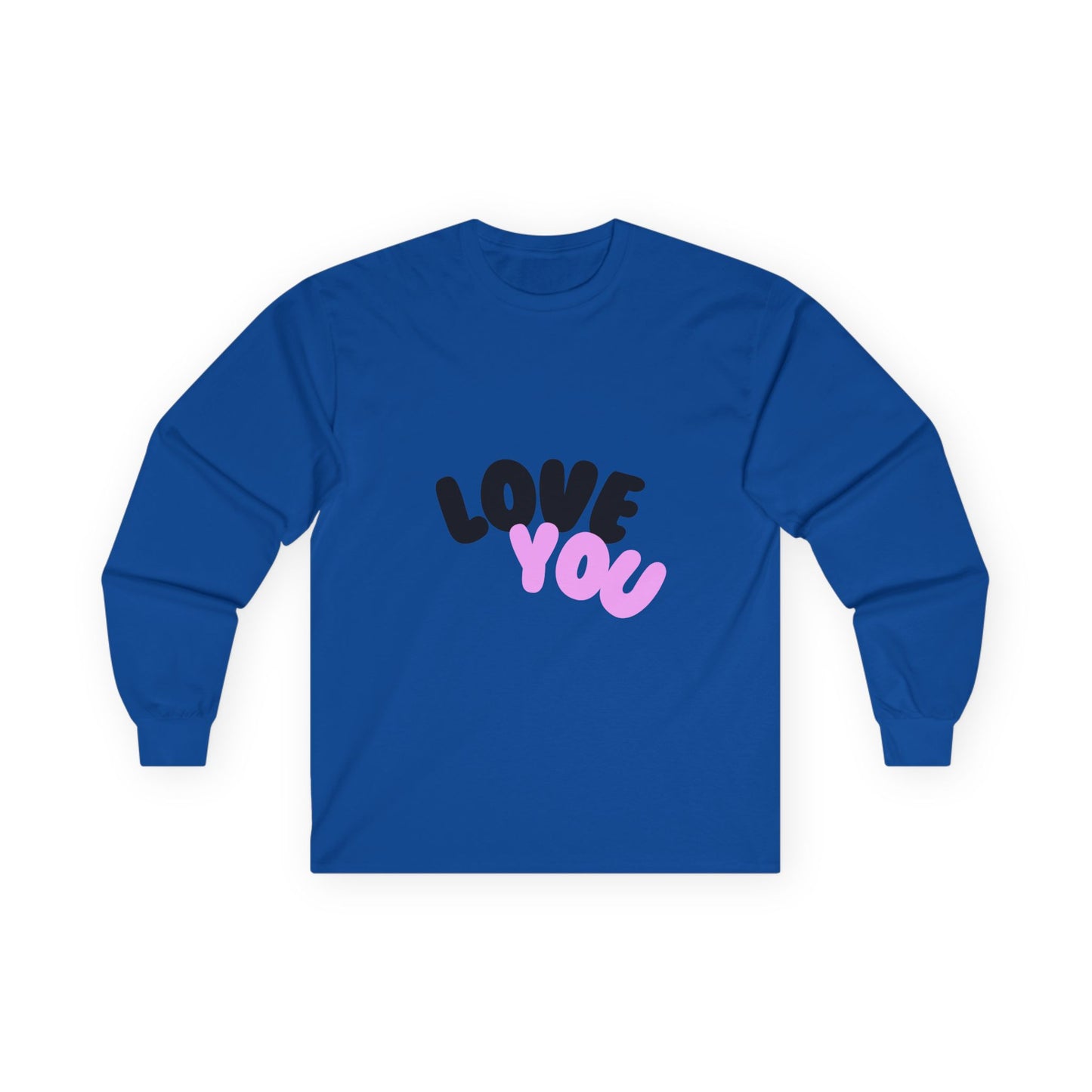 Love You Long Sleeve Tee, Romantic Couples Shirt, Valentine's Day Gift, Relationship Anniversary Top,