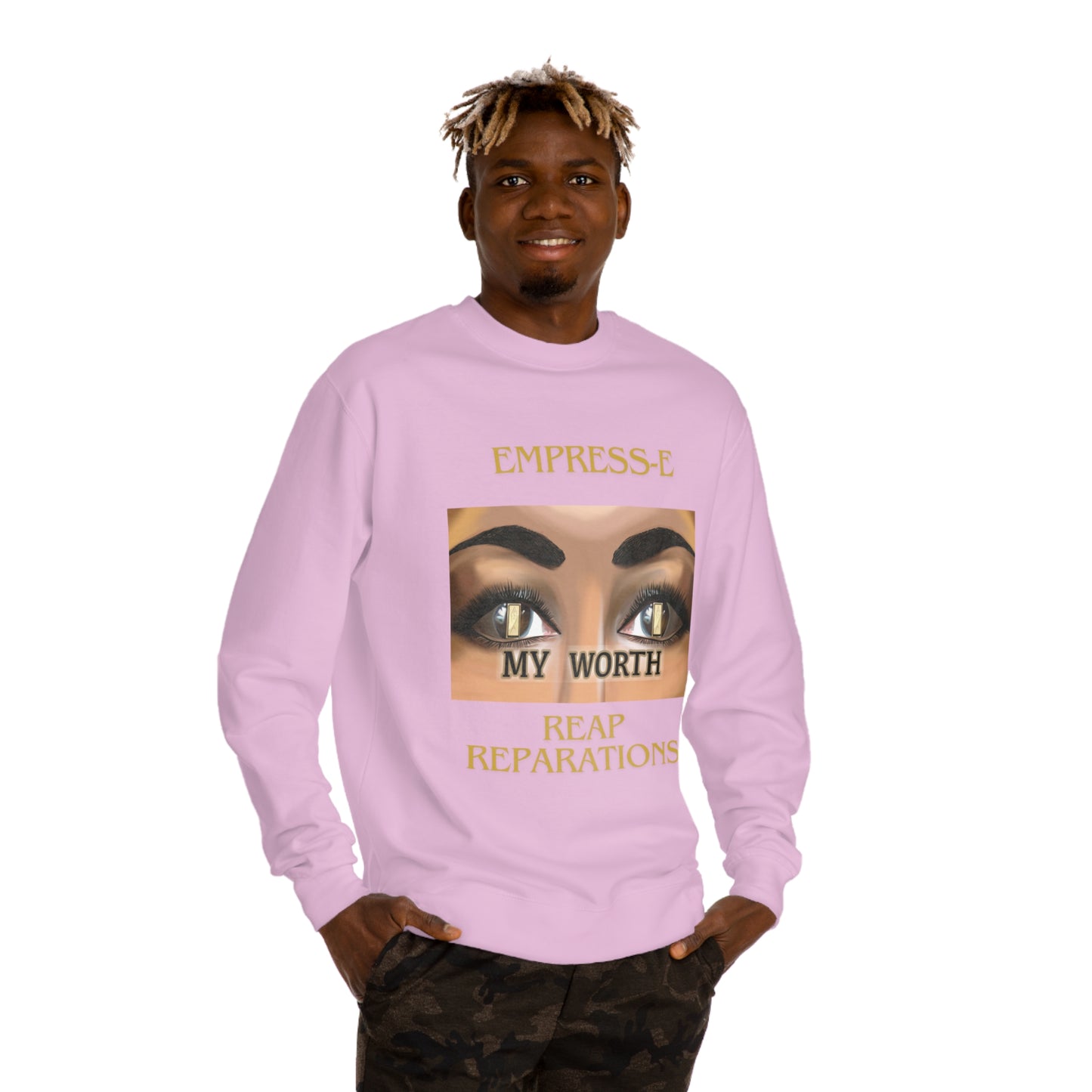 B- History Unisex Crew Neck Sweatshirt - MY WORTH Reparations, African American