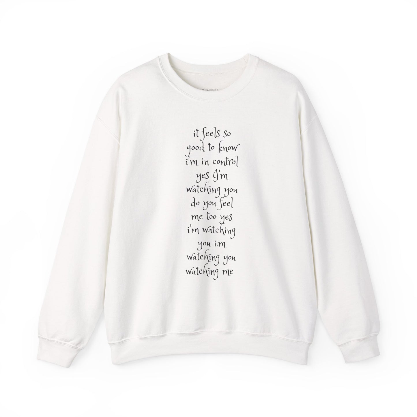 Music Lover Heavy Blend Sweatshirt - I'm Watching You Watching Me Rock Song SHADOO by Empress-E