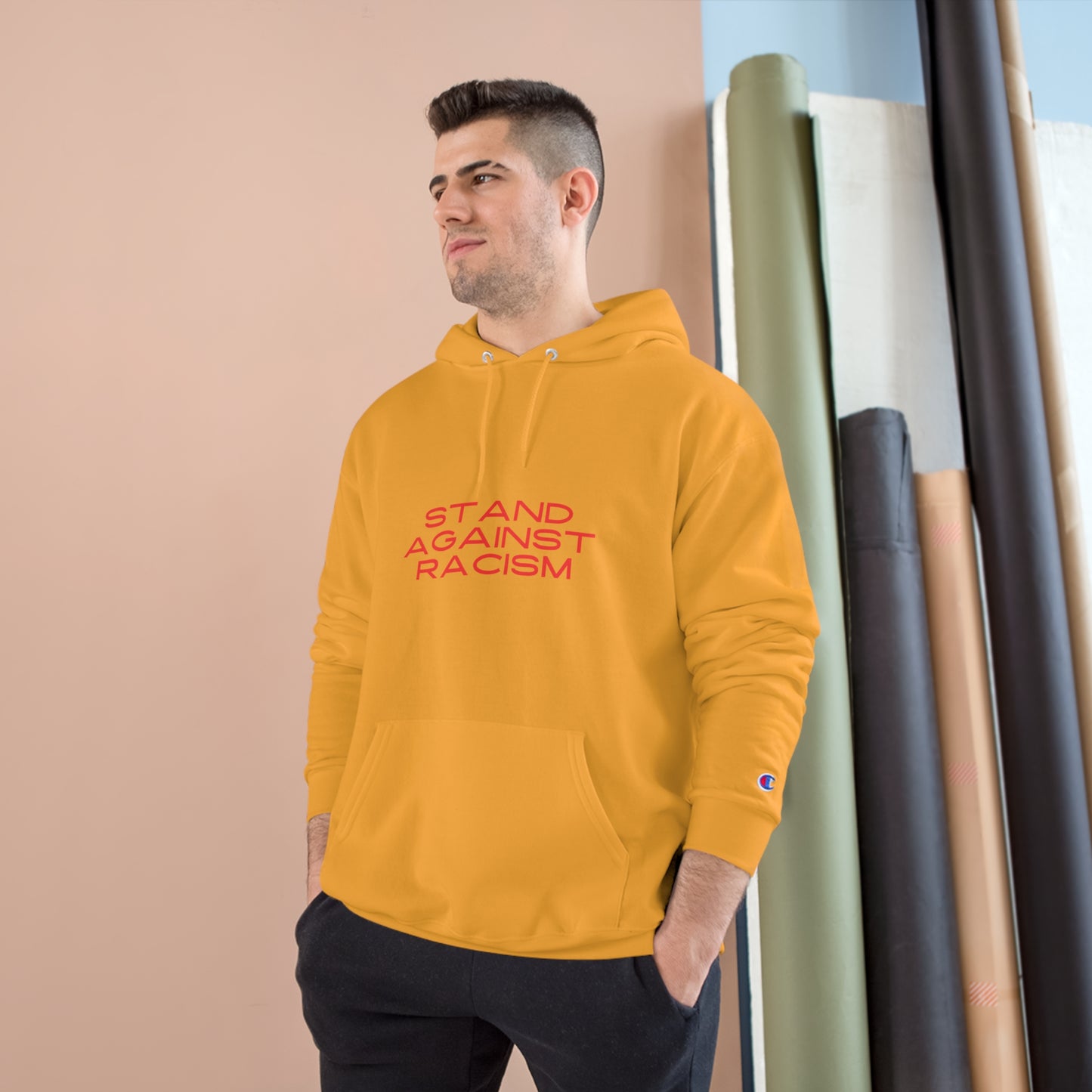 Champion Hoodie - STAND AGAINST RACISM, Pullover