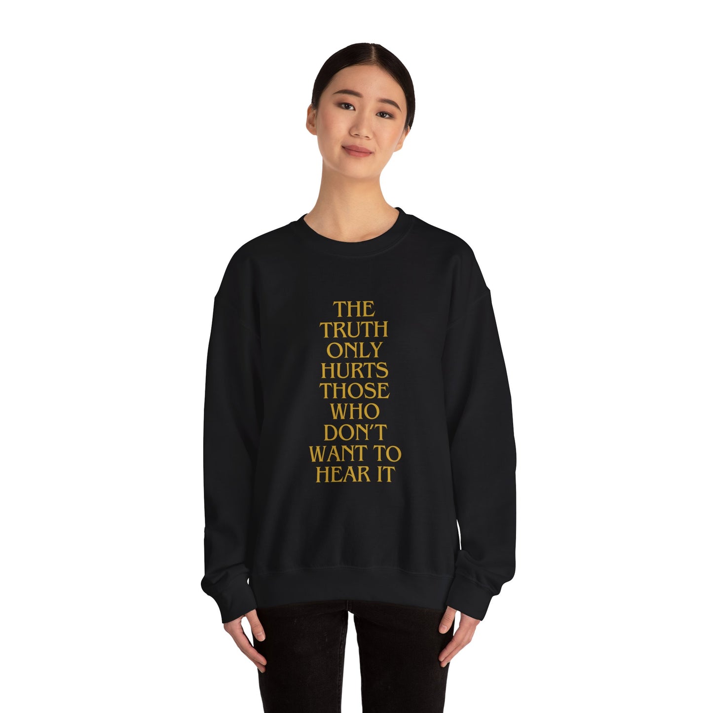 THE TRUTH Heavy Blend Sweatshirt, Unisex Crewneck Jumper for Fans of Honesty, Comfortable Pullover for Casual Wear,