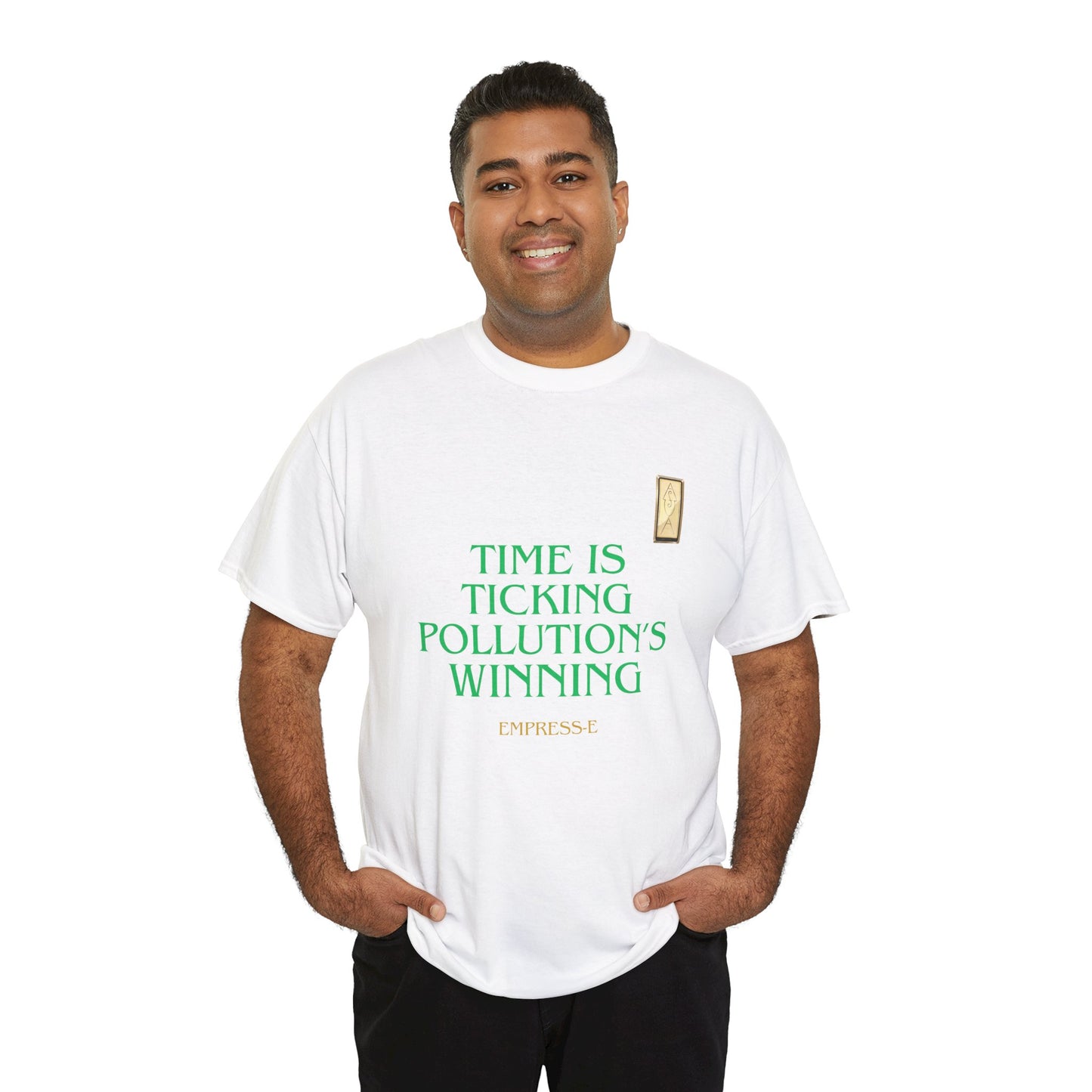 T-Shirt SAVE THE WORLD - GLOBAL WARMING - TIME IS TICKING POLLUTION'S WINNING