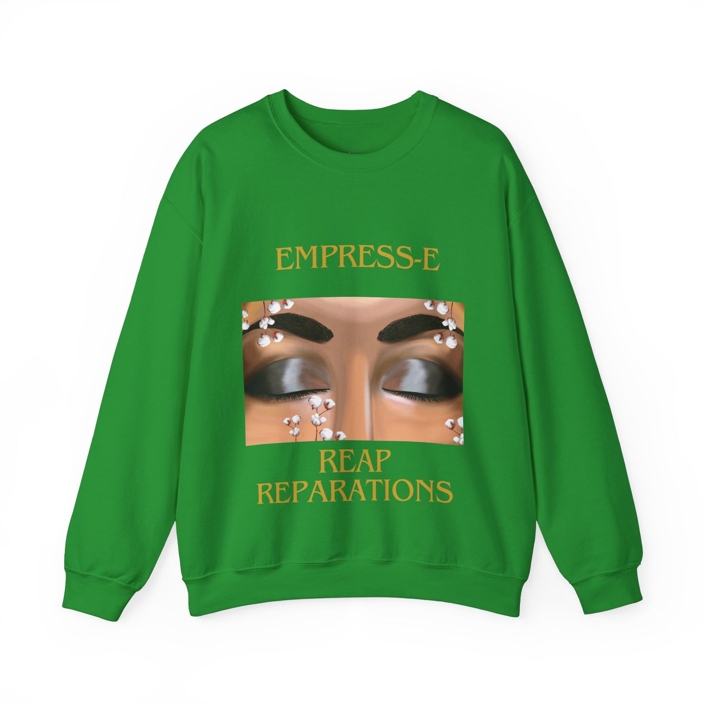 Unisex Heavy Blend™ Crewneck Sweatshirt. : EMPRESS-E. COTTON FIELD.