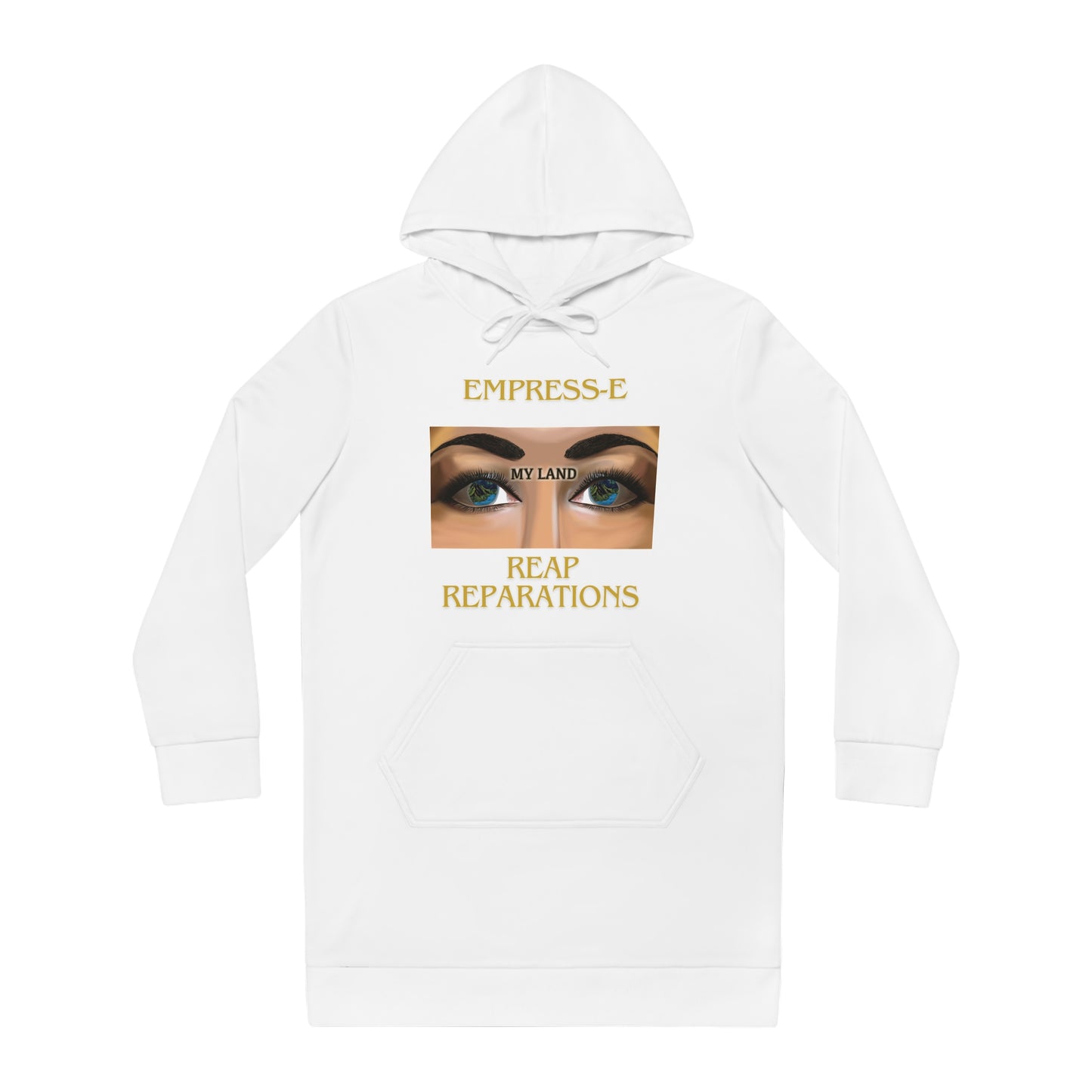 Women's Hoodie Dress - MY LAND Black History EMPRESS-E.