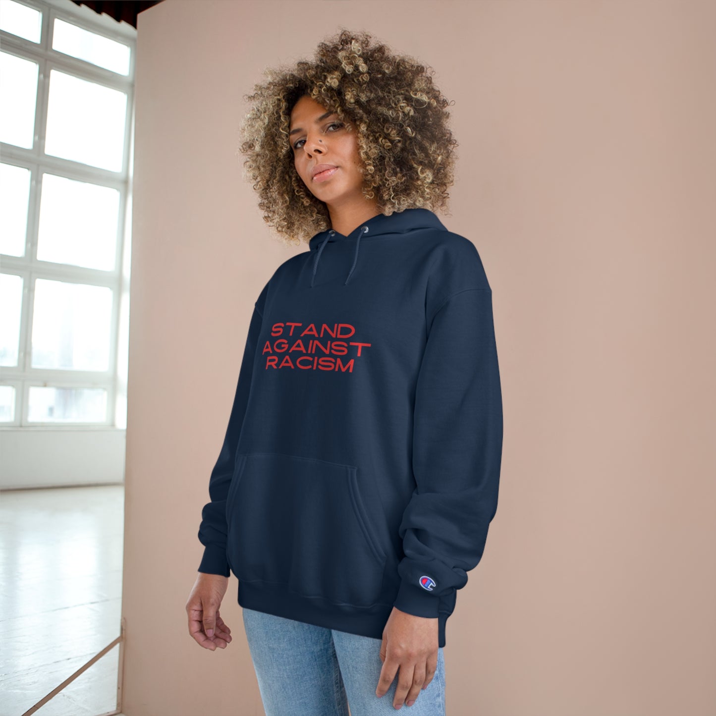 Champion Hoodie - STAND AGAINST RACISM, Pullover