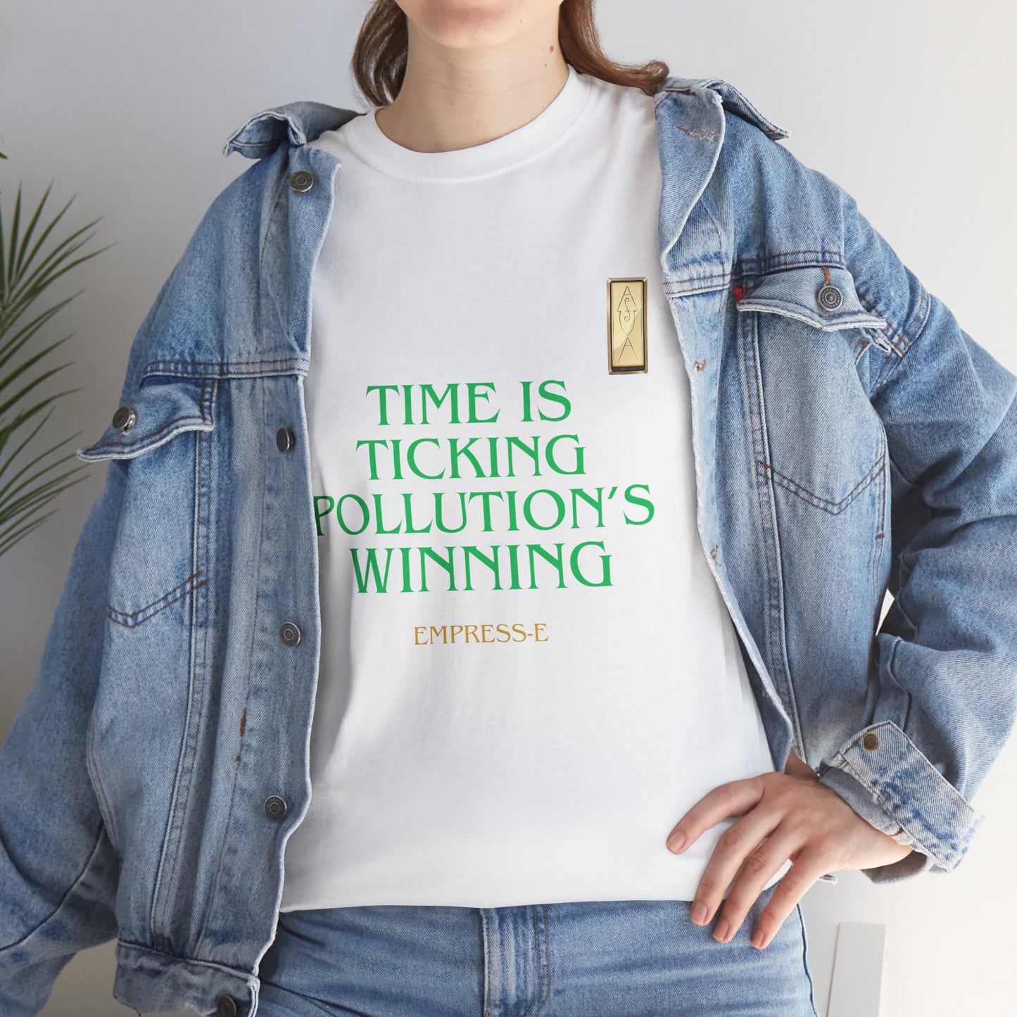 T-Shirt SAVE THE WORLD - GLOBAL WARMING - TIME IS TICKING POLLUTION'S WINNING