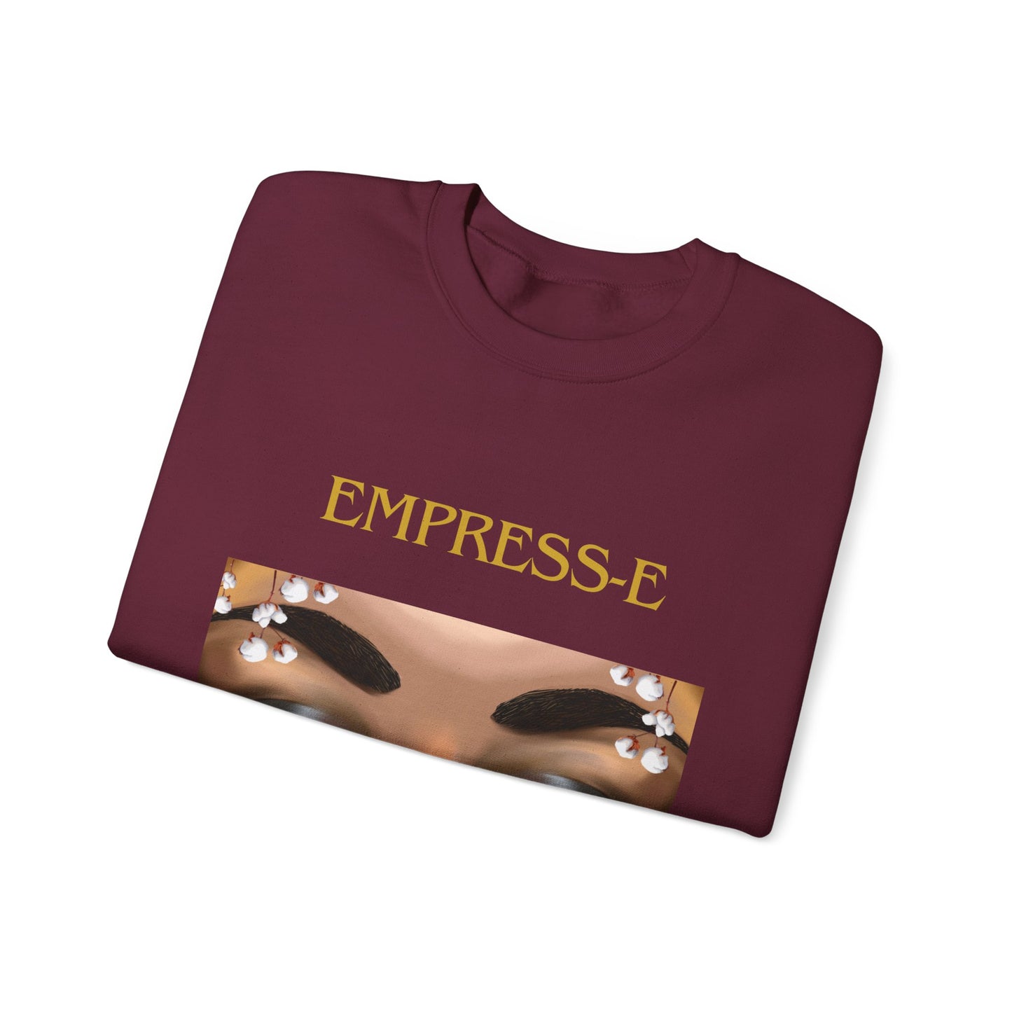 Unisex Heavy Blend™ Crewneck Sweatshirt. : EMPRESS-E. COTTON FIELD.