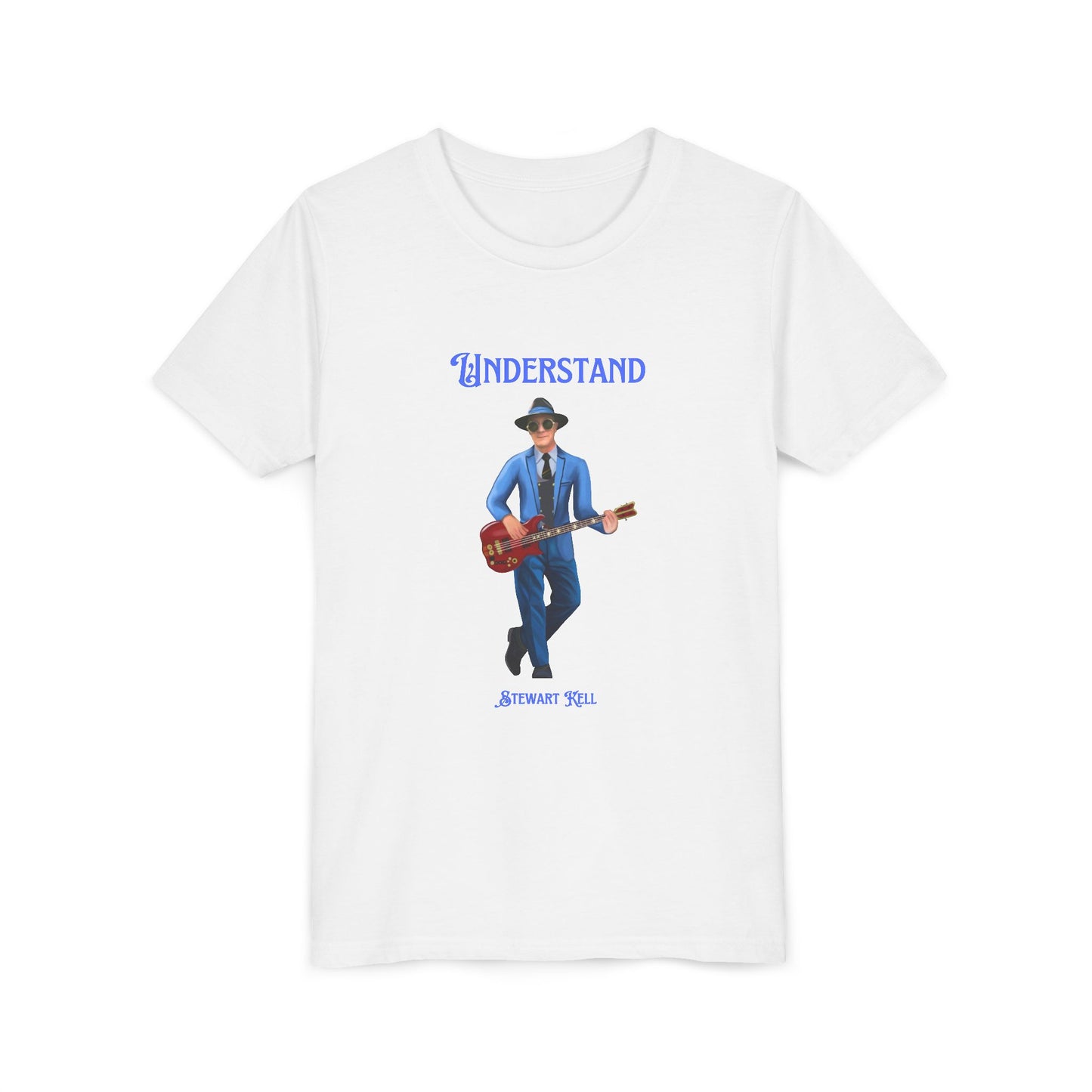 Music Lover Youth Tee UNDERSTAND human race to find peace by Stewart Kell