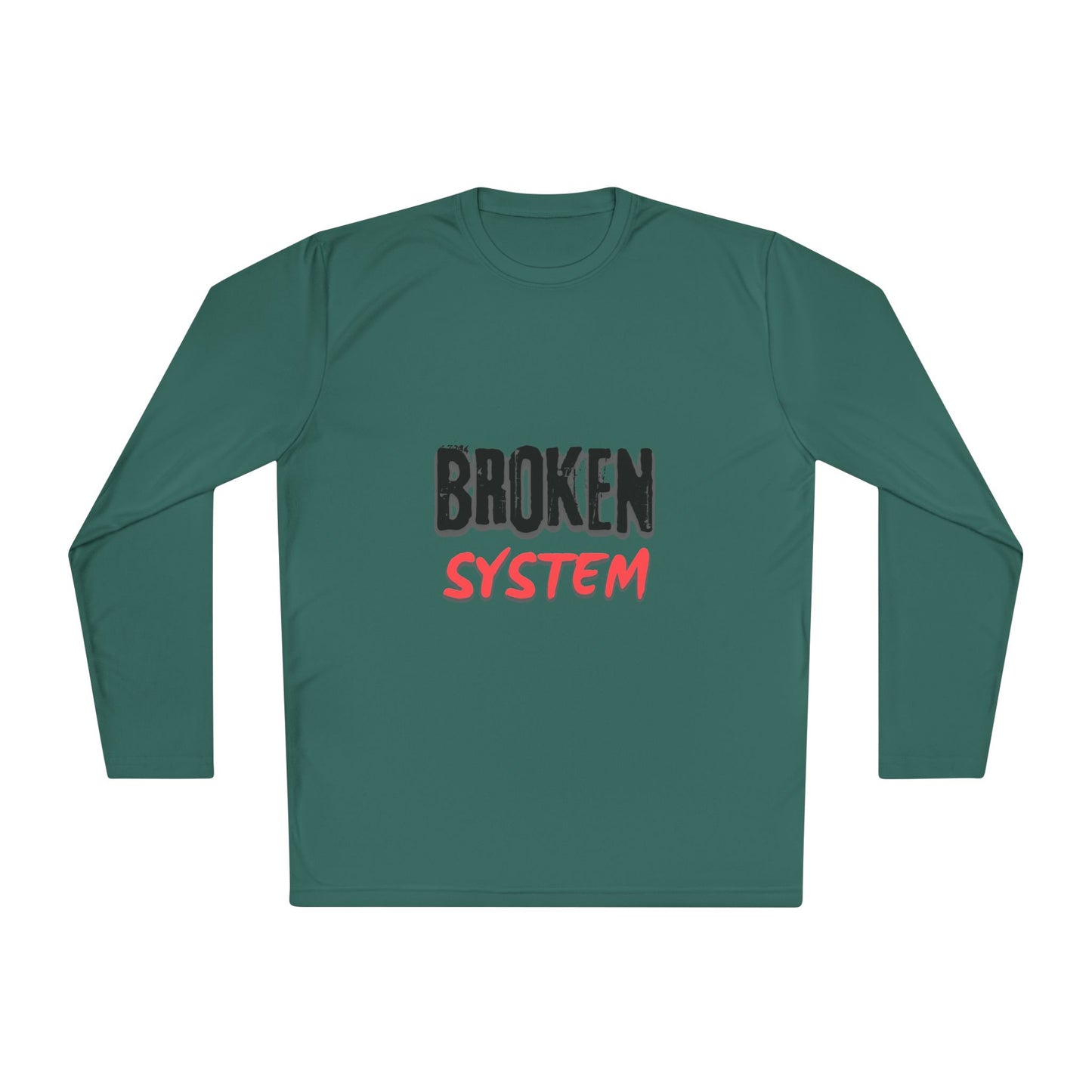 Broken System Unisex Lightweight Long Sleeve Tee - Trendy Graphic Tee, Rebellion Shirt, Activist Clothing, Protest Apparel, Political