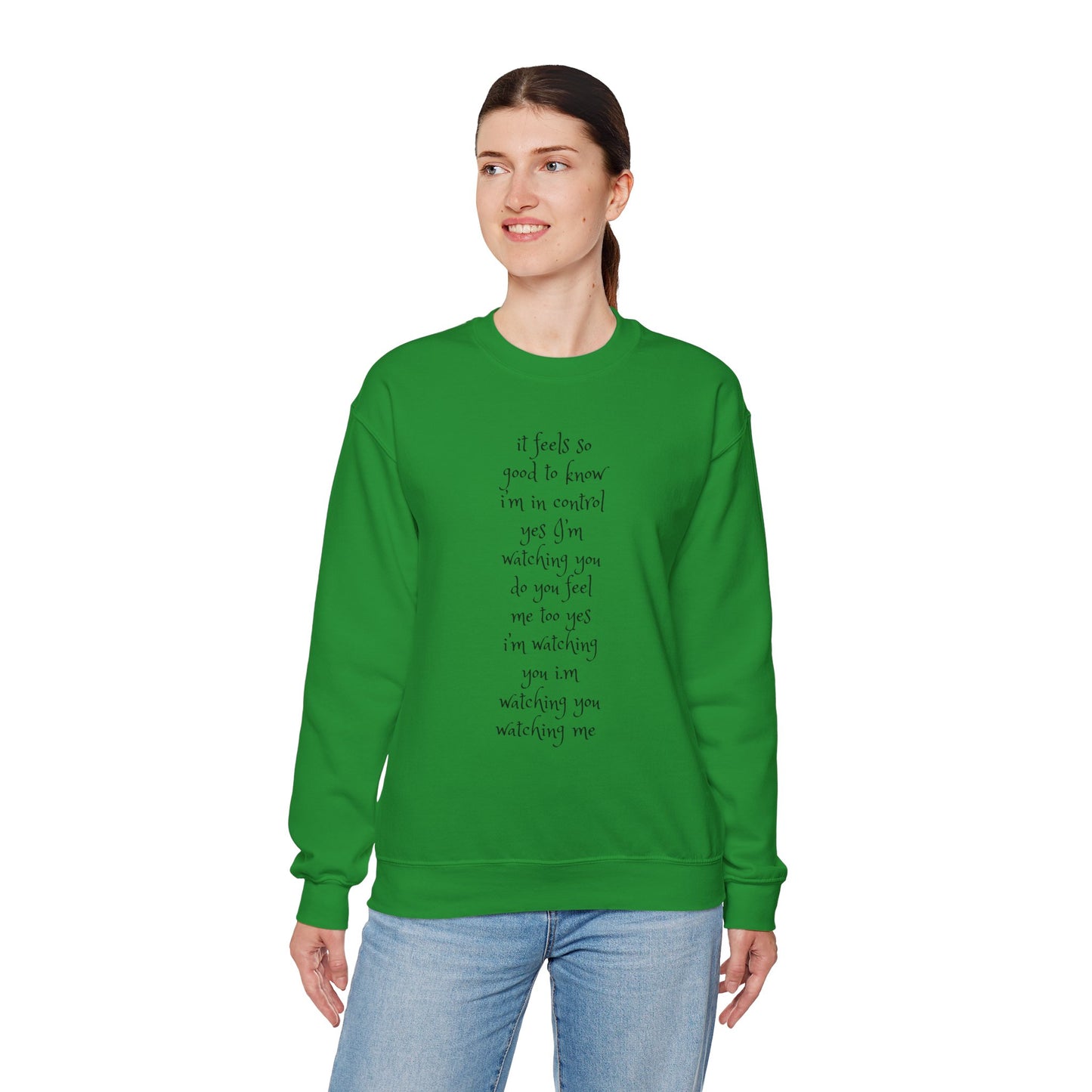 Music Lover Heavy Blend Sweatshirt - I'm Watching You Watching Me Rock Song SHADOO by Empress-E