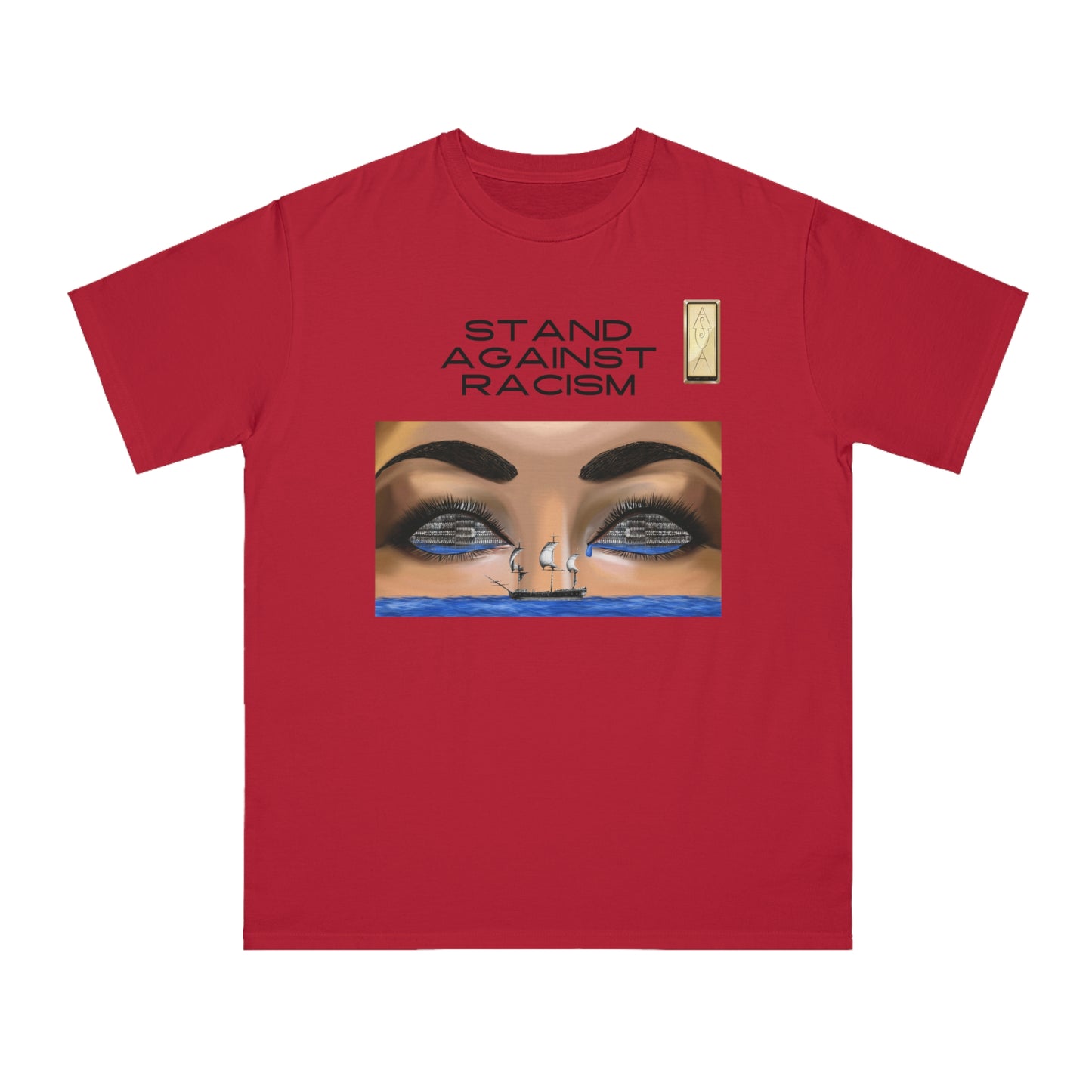 Organic Unisex Classic T-Shirt - Stand Against Racism SLAVE SHIP Graphic Tee