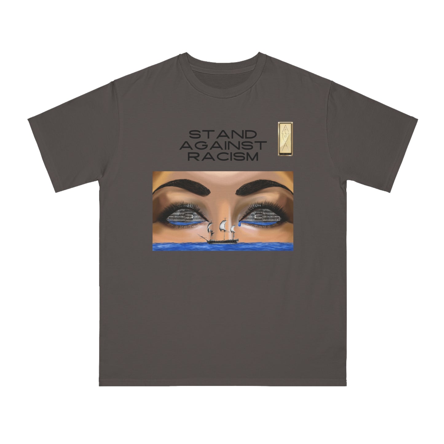 Organic Unisex Classic T-Shirt - Stand Against Racism SLAVE SHIP Graphic Tee