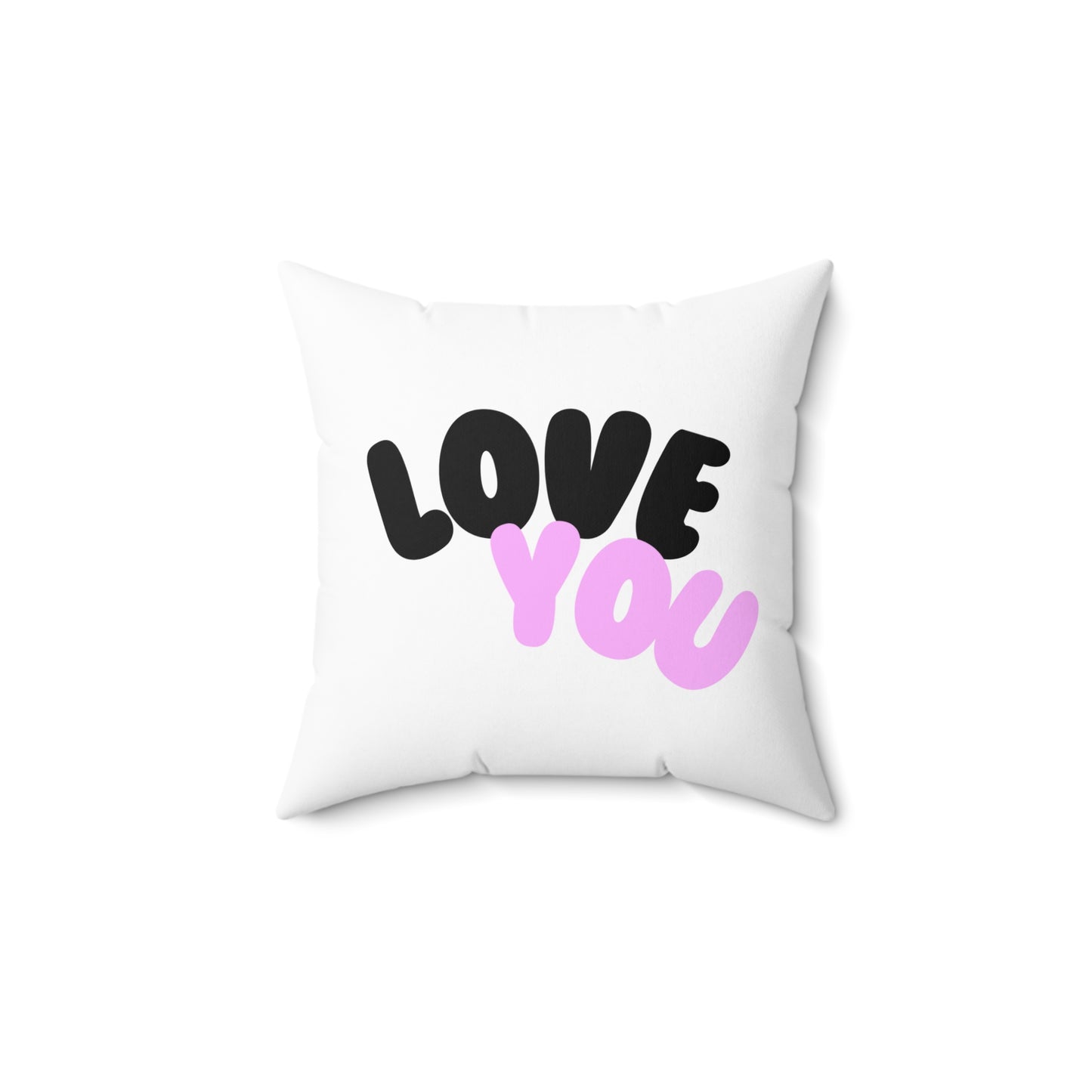 Love You Square Pillow, Romantic Throw Cushion, Valentine's Day Gift,