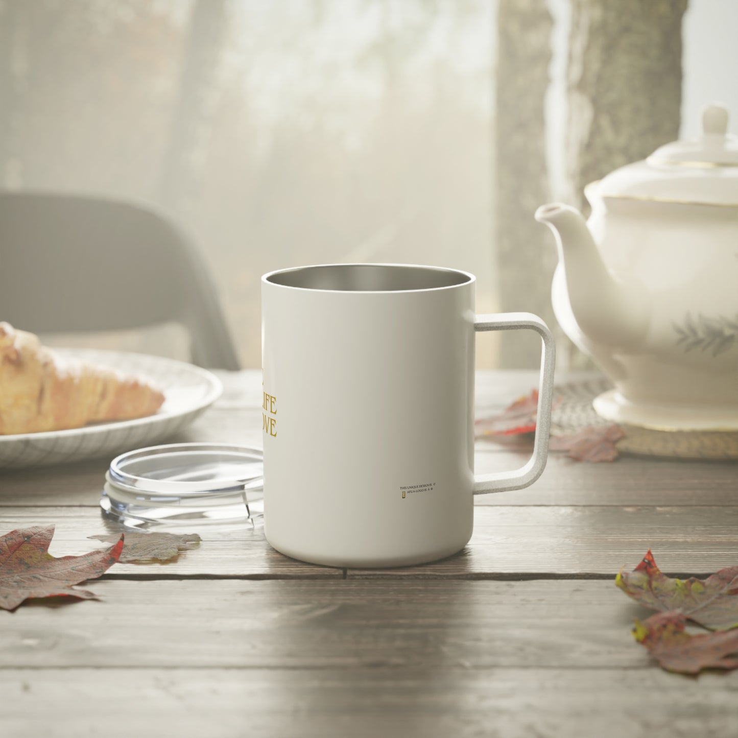 Insulated Coffee Mug - "Live Your Life and Love" 10oz