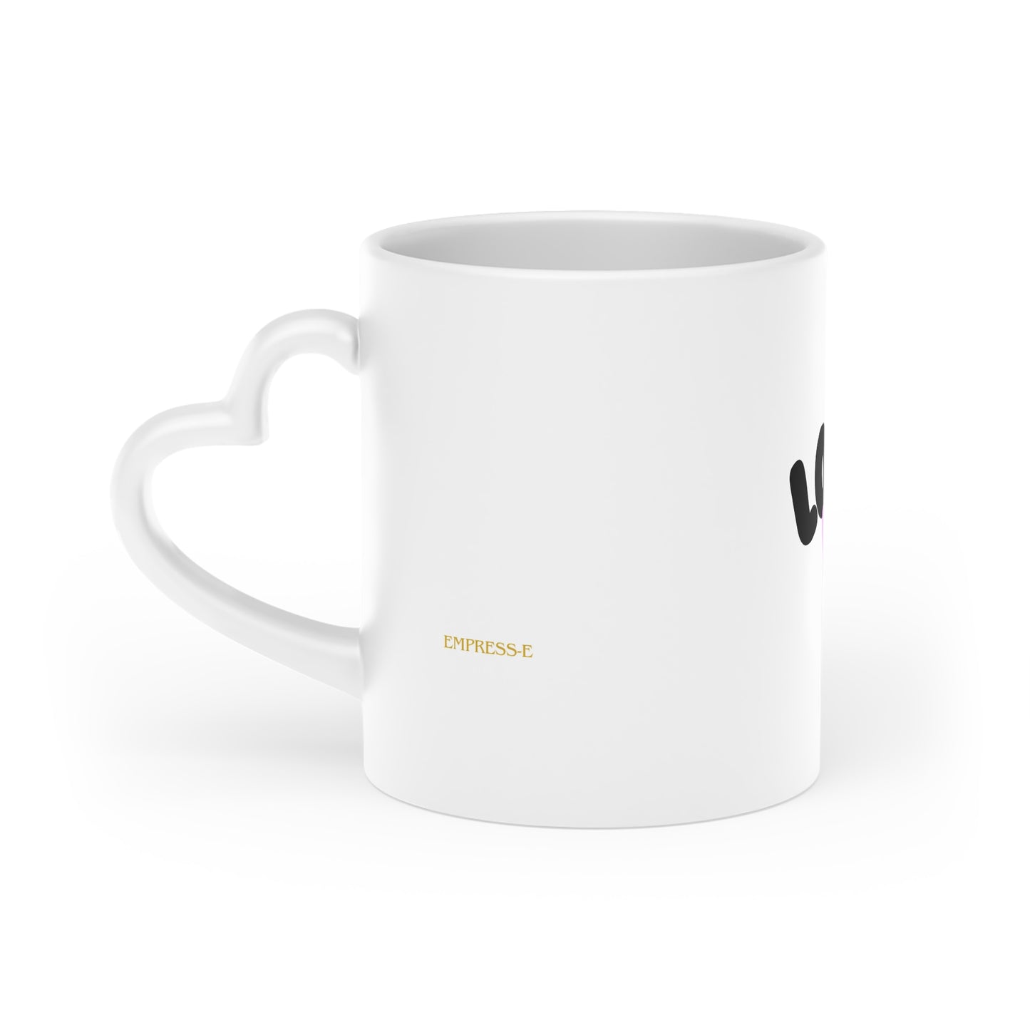 Heart-Shaped Mug with 'Love You' Design - Perfect Gift for Loved Ones