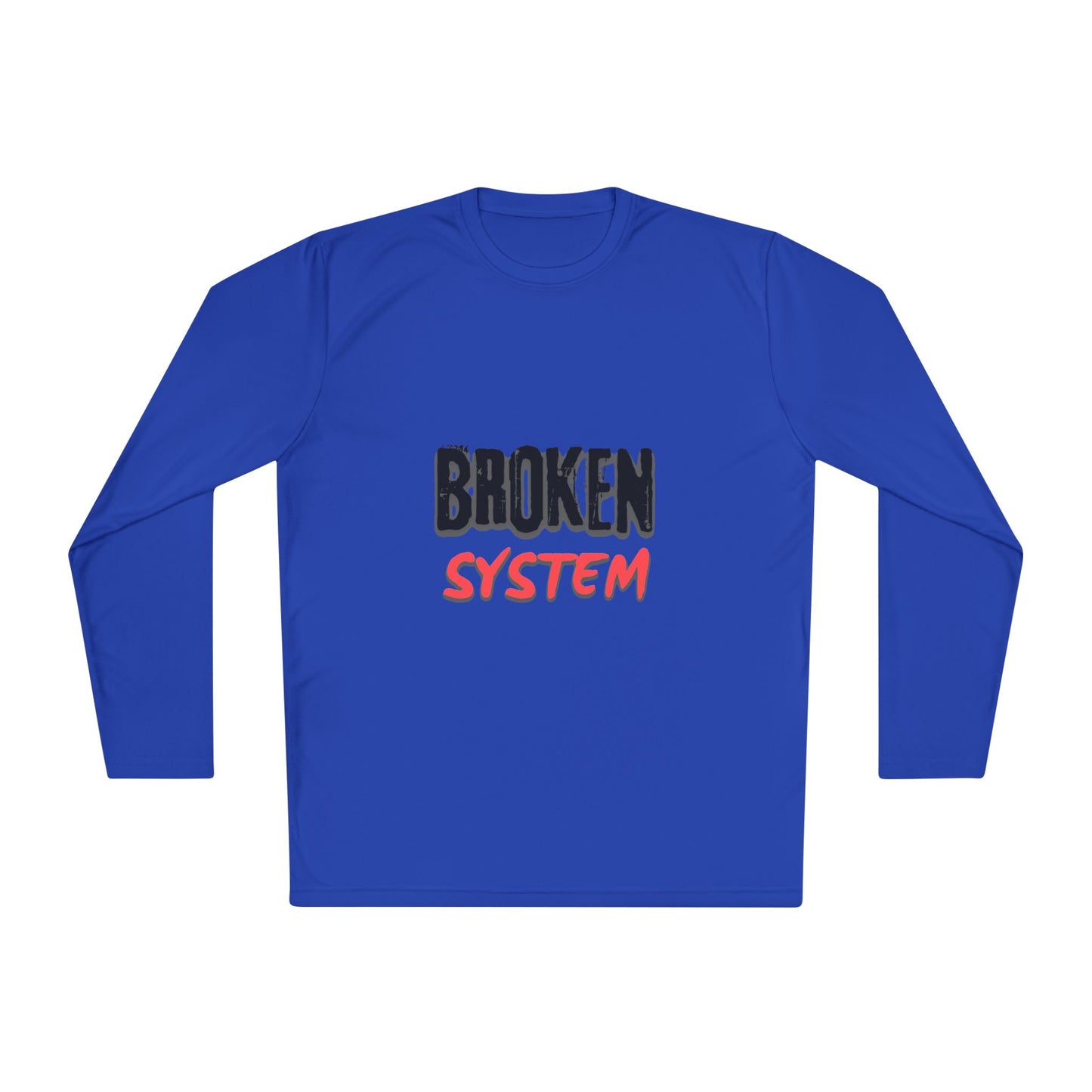 Broken System Unisex Lightweight Long Sleeve Tee - Trendy Graphic Tee, Rebellion Shirt, Activist Clothing, Protest Apparel, Political