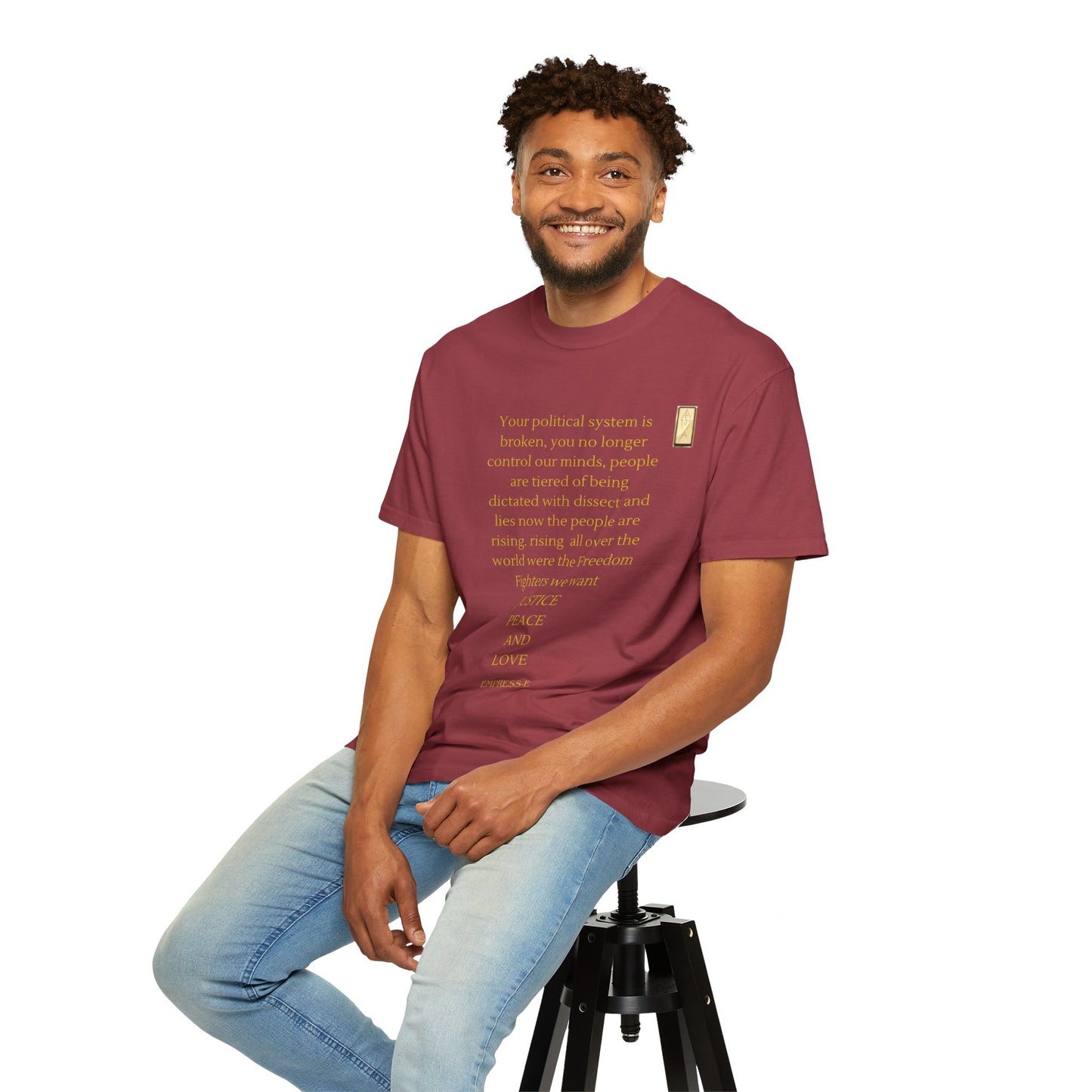 Unisex Garment-Dyed T-shirt- Your political system is broken