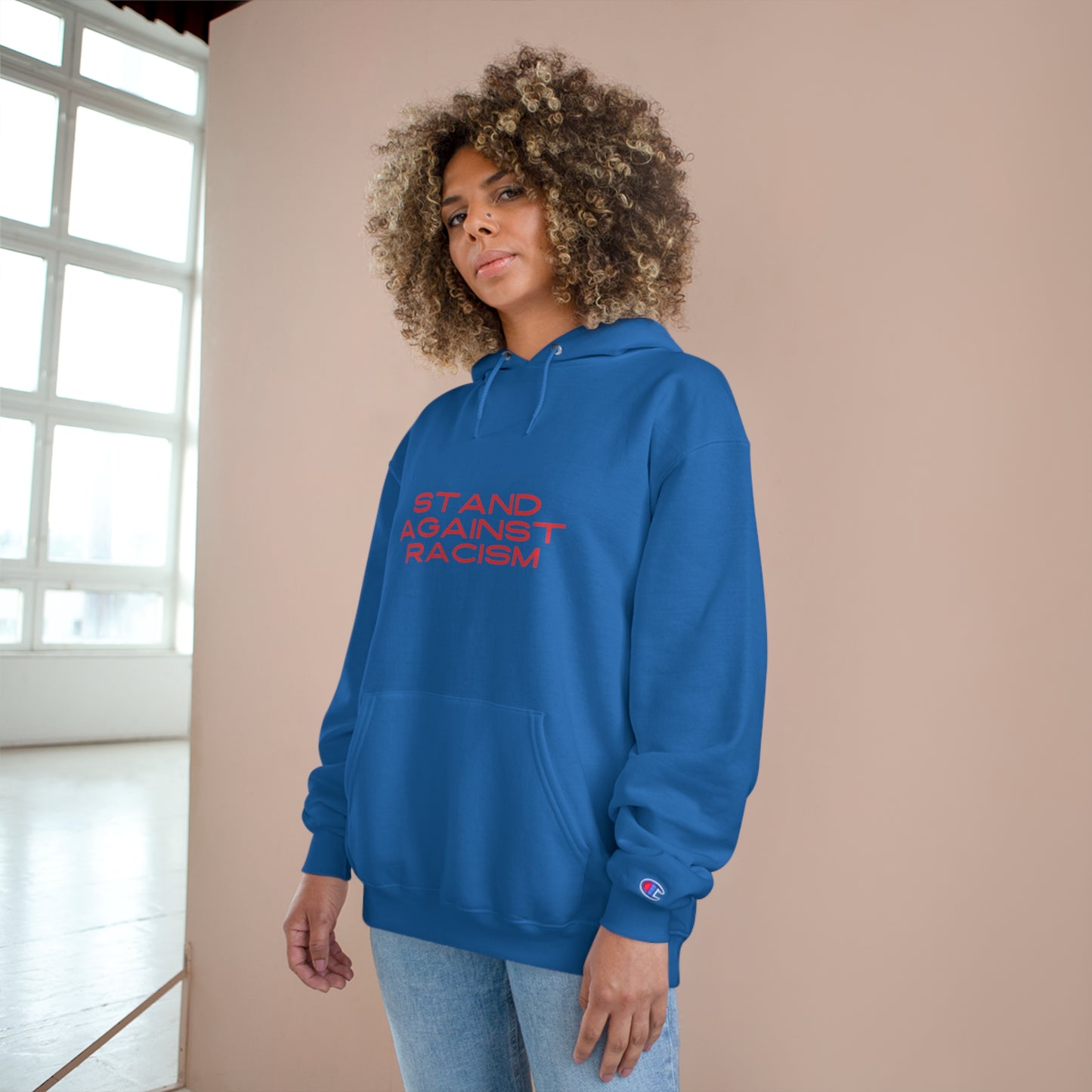 Champion Hoodie - STAND AGAINST RACISM, Pullover