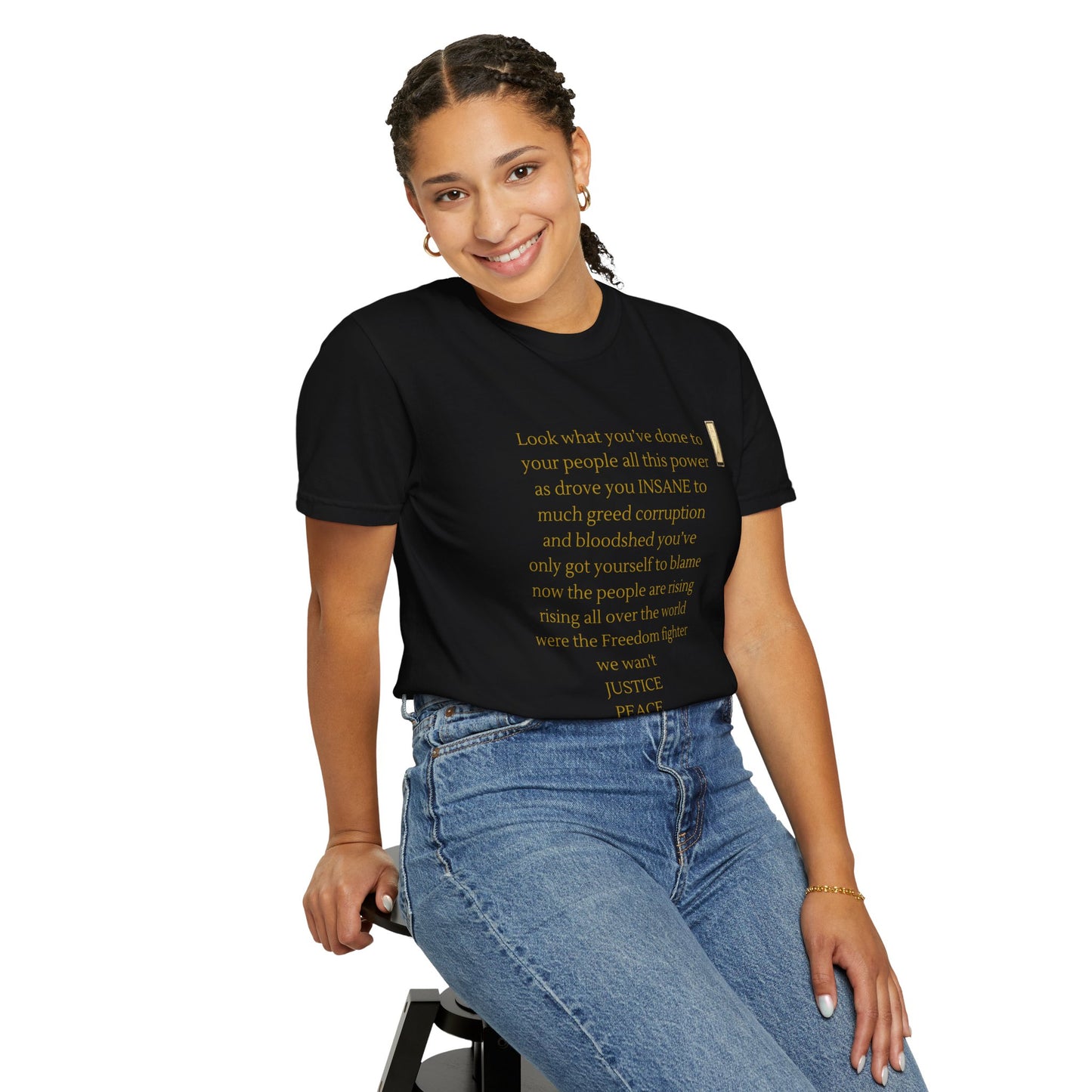 Unisex Garment-Dyed T-shirt - LOOK what you've done-BROKEN SYSTEM