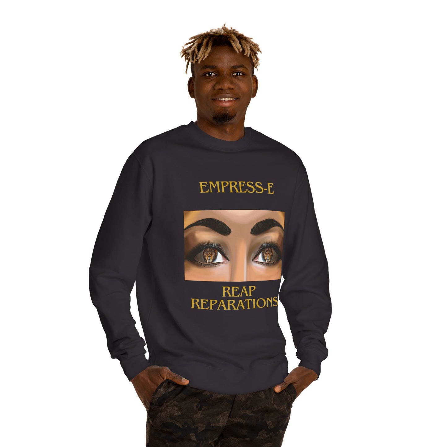 Empress-E Unisex Sweatshirt - Strong like a lion Reap Reparations black history