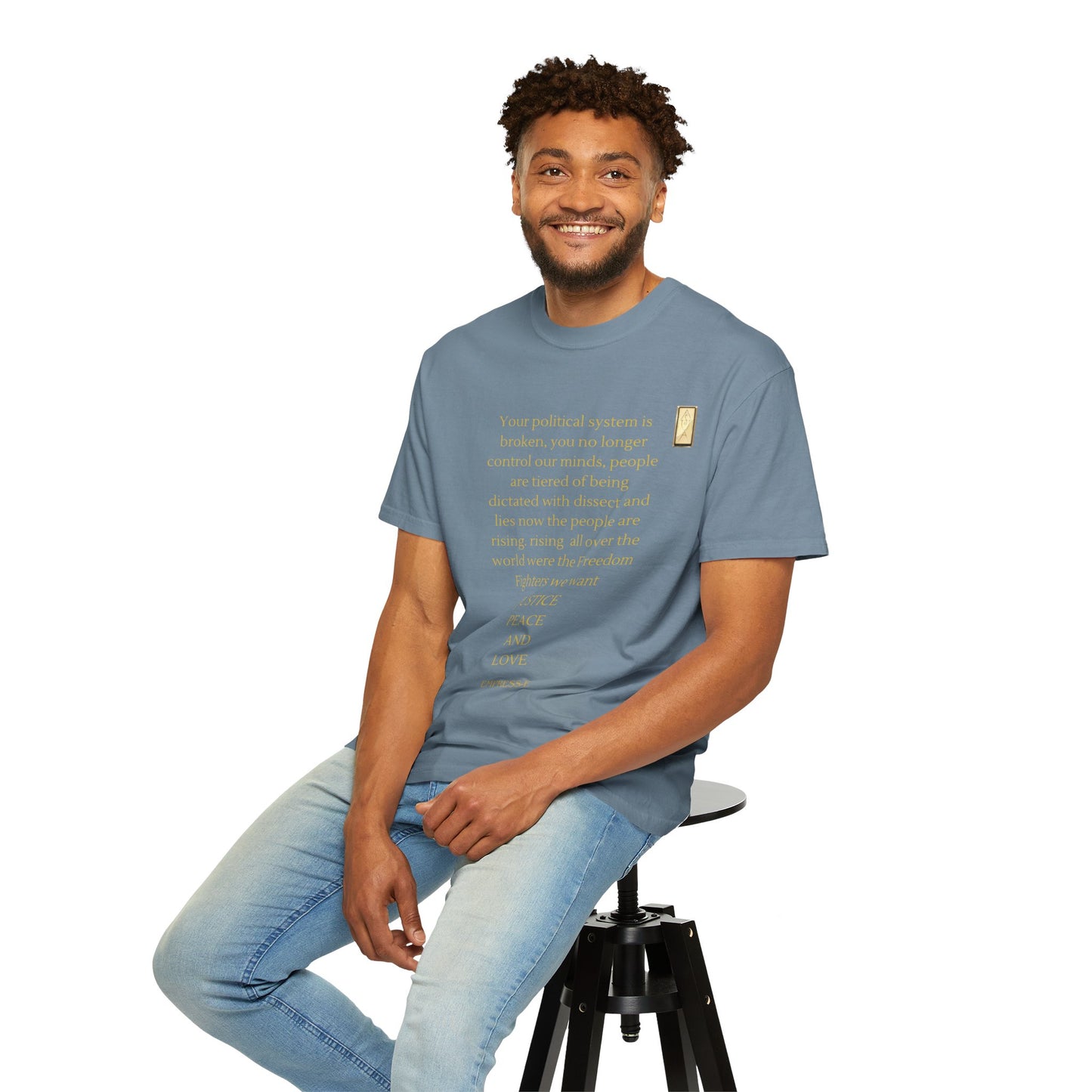 Unisex Garment-Dyed T-shirt- Your political system is broken