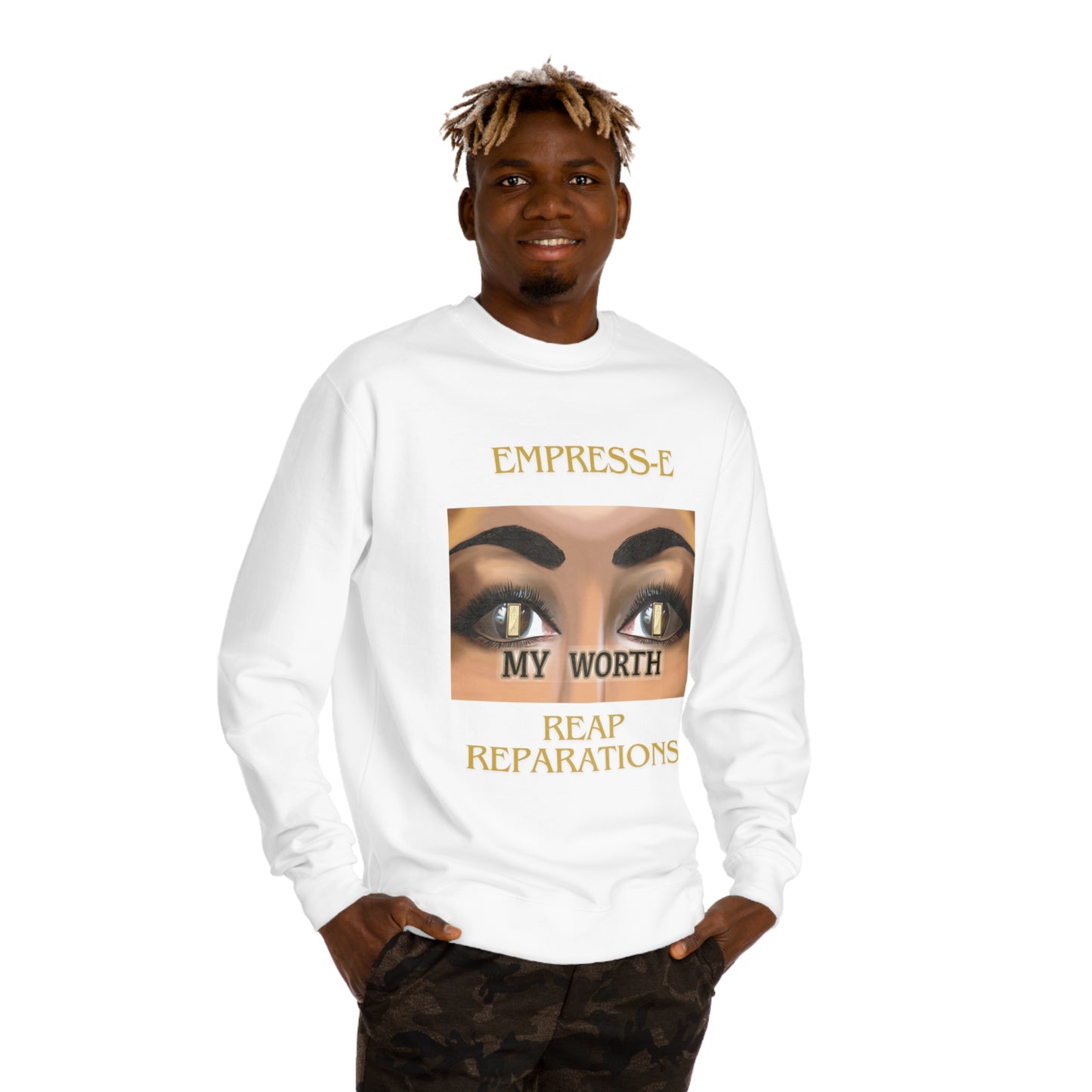 B- History Unisex Crew Neck Sweatshirt - MY WORTH Reparations, African American