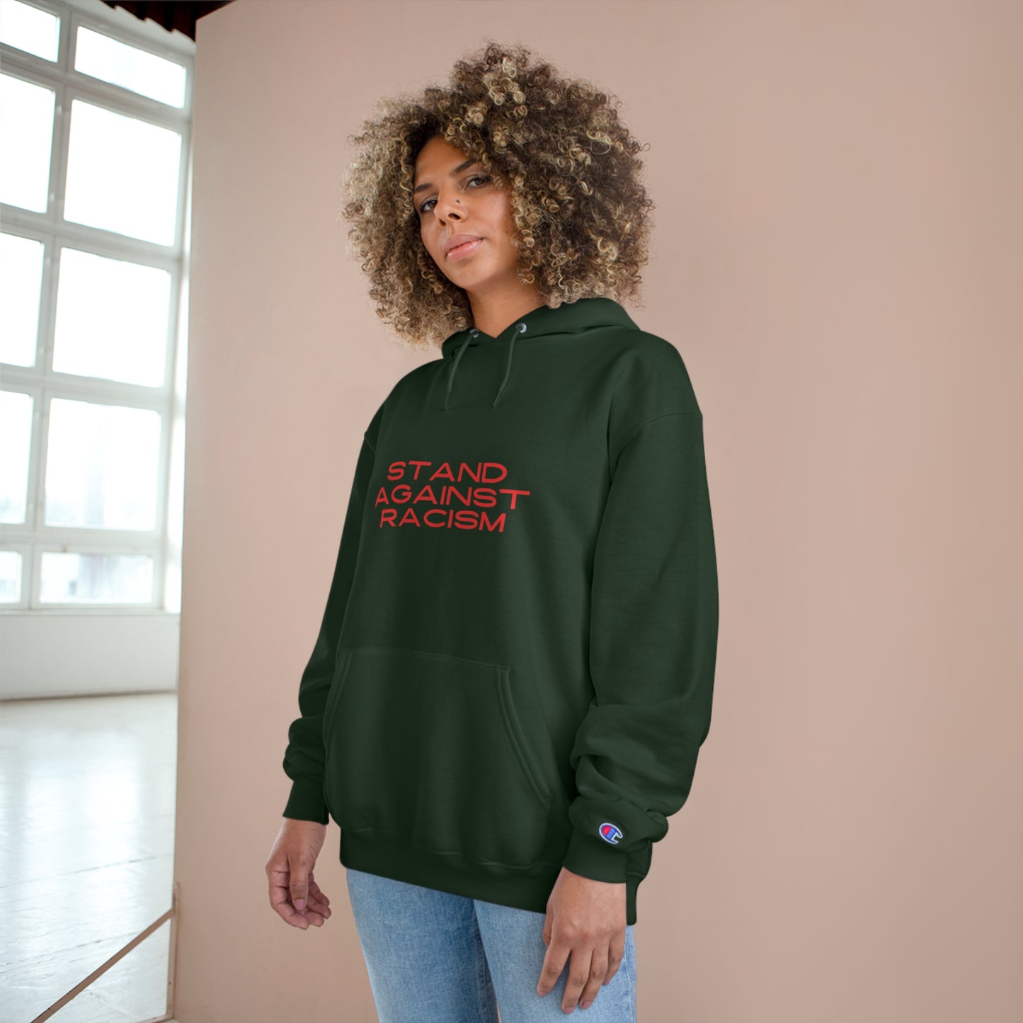 Champion Hoodie - STAND AGAINST RACISM, Pullover