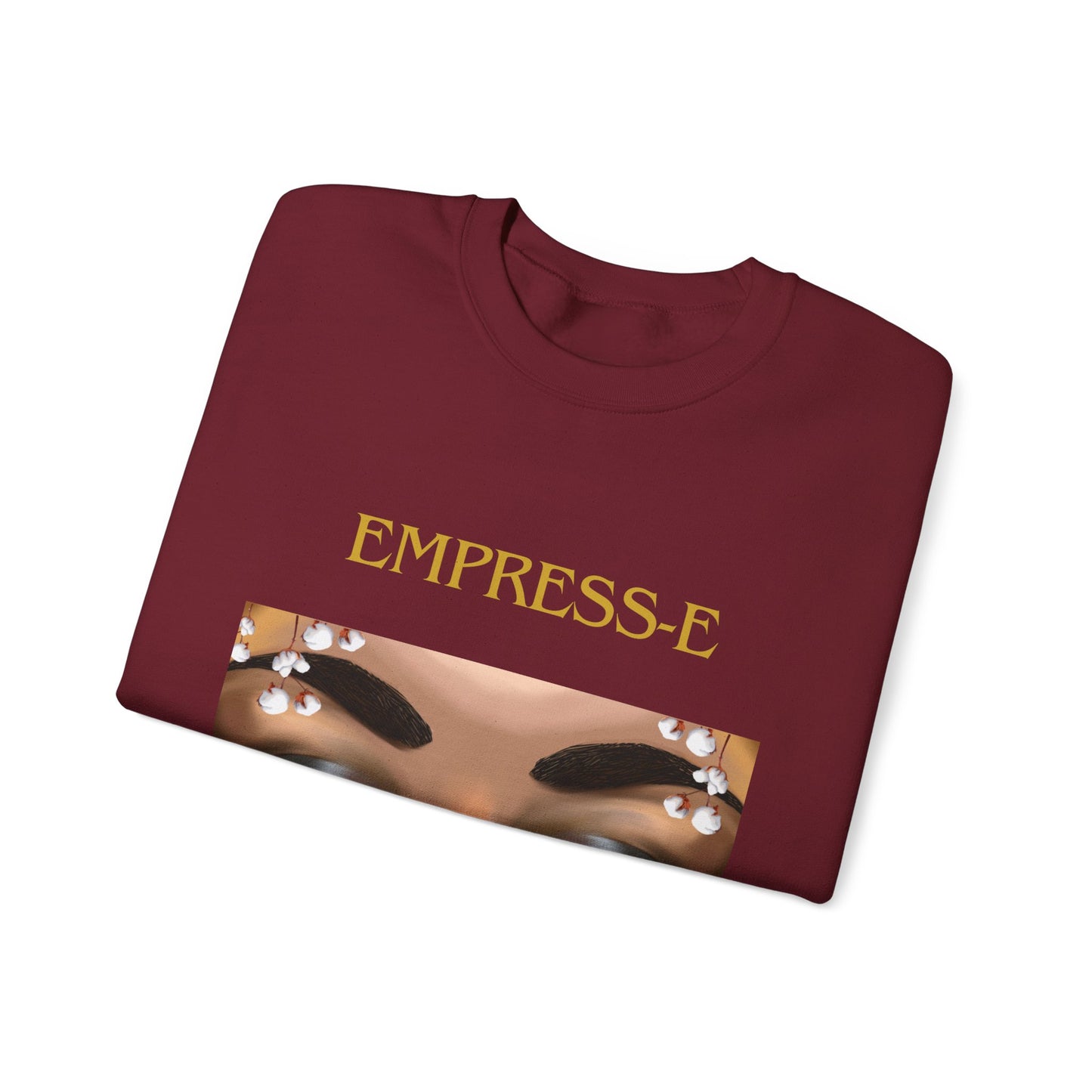 Unisex Heavy Blend™ Crewneck Sweatshirt. : EMPRESS-E. COTTON FIELD.