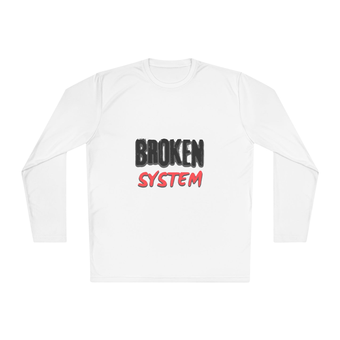 Broken System Unisex Lightweight Long Sleeve Tee - Trendy Graphic Tee, Rebellion Shirt, Activist Clothing, Protest Apparel, Political