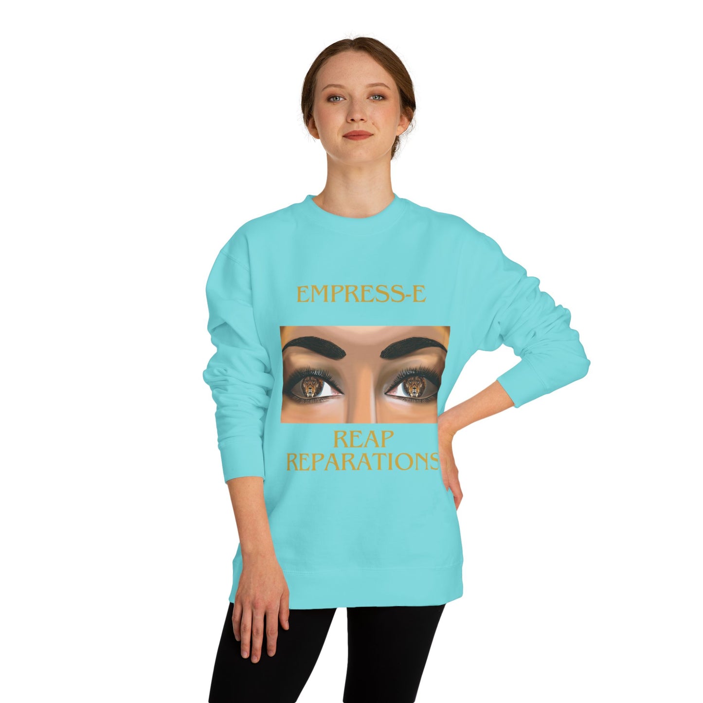 Empress-E Unisex Sweatshirt - Strong like a lion Reap Reparations black history