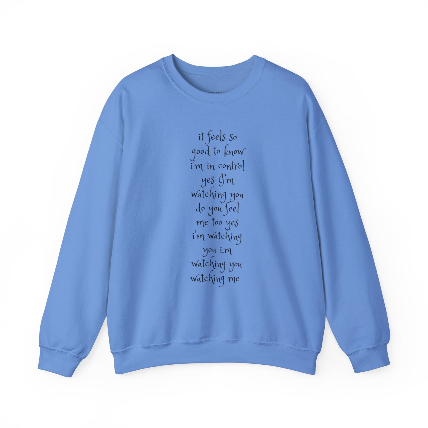 Music Lover Heavy Blend Sweatshirt - I'm Watching You Watching Me Rock Song SHADOO by Empress-E