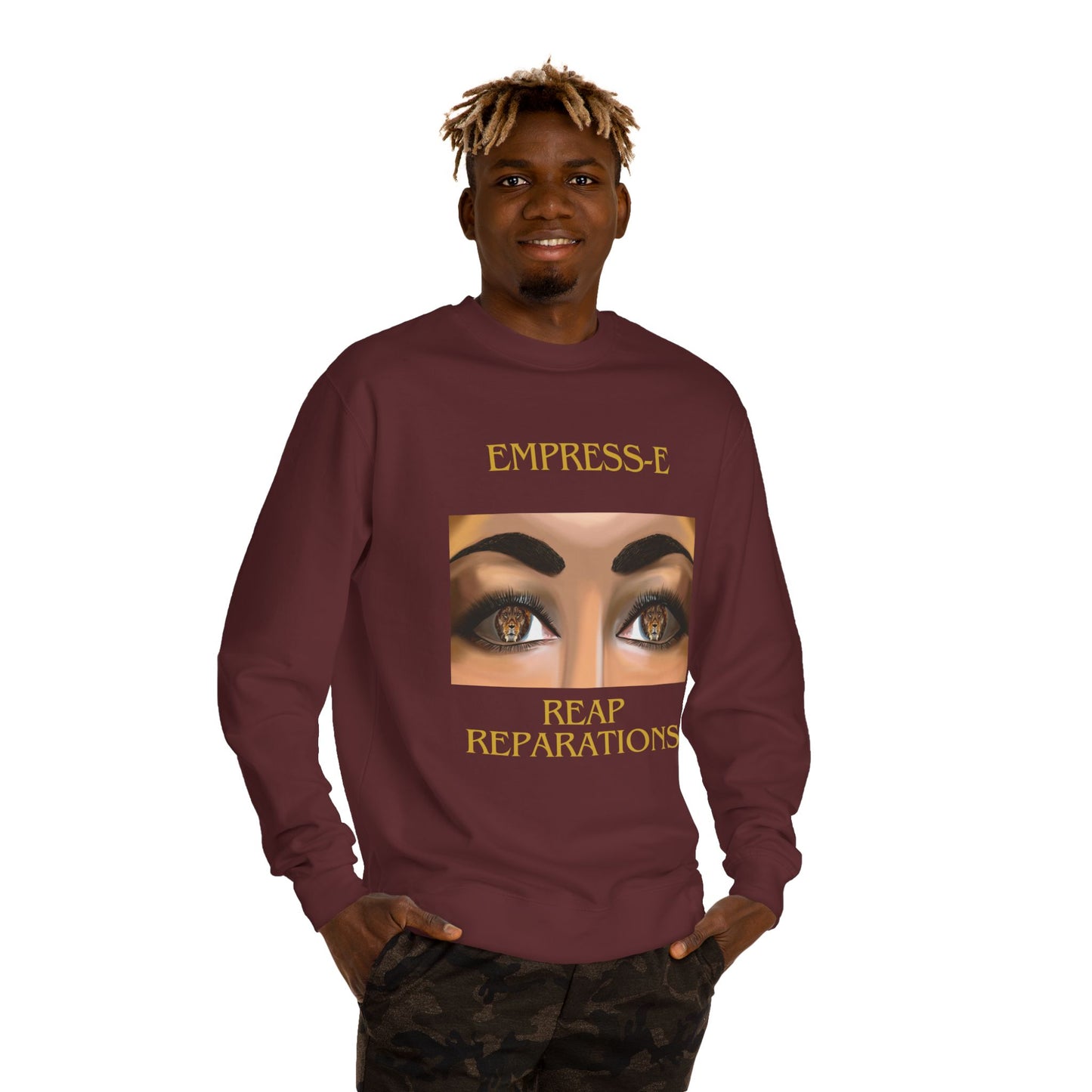 Empress-E Unisex Sweatshirt - Strong like a lion Reap Reparations black history