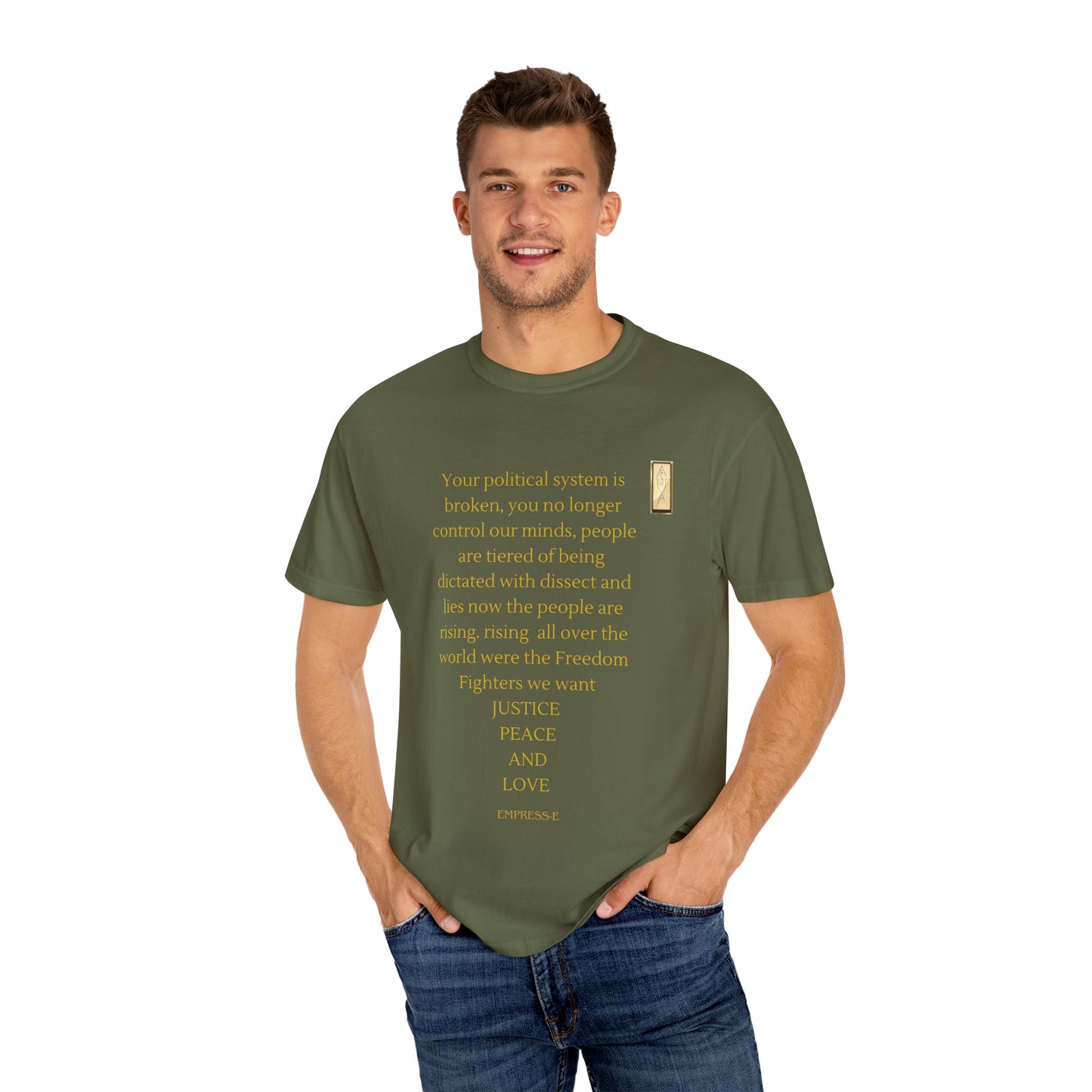 Unisex Garment-Dyed T-shirt- Your political system is broken