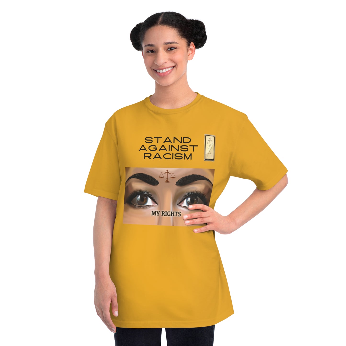 Stand Against Racism Organic Unisex Classic T-Shirt - Empowering Message Tee MY RIGHTS