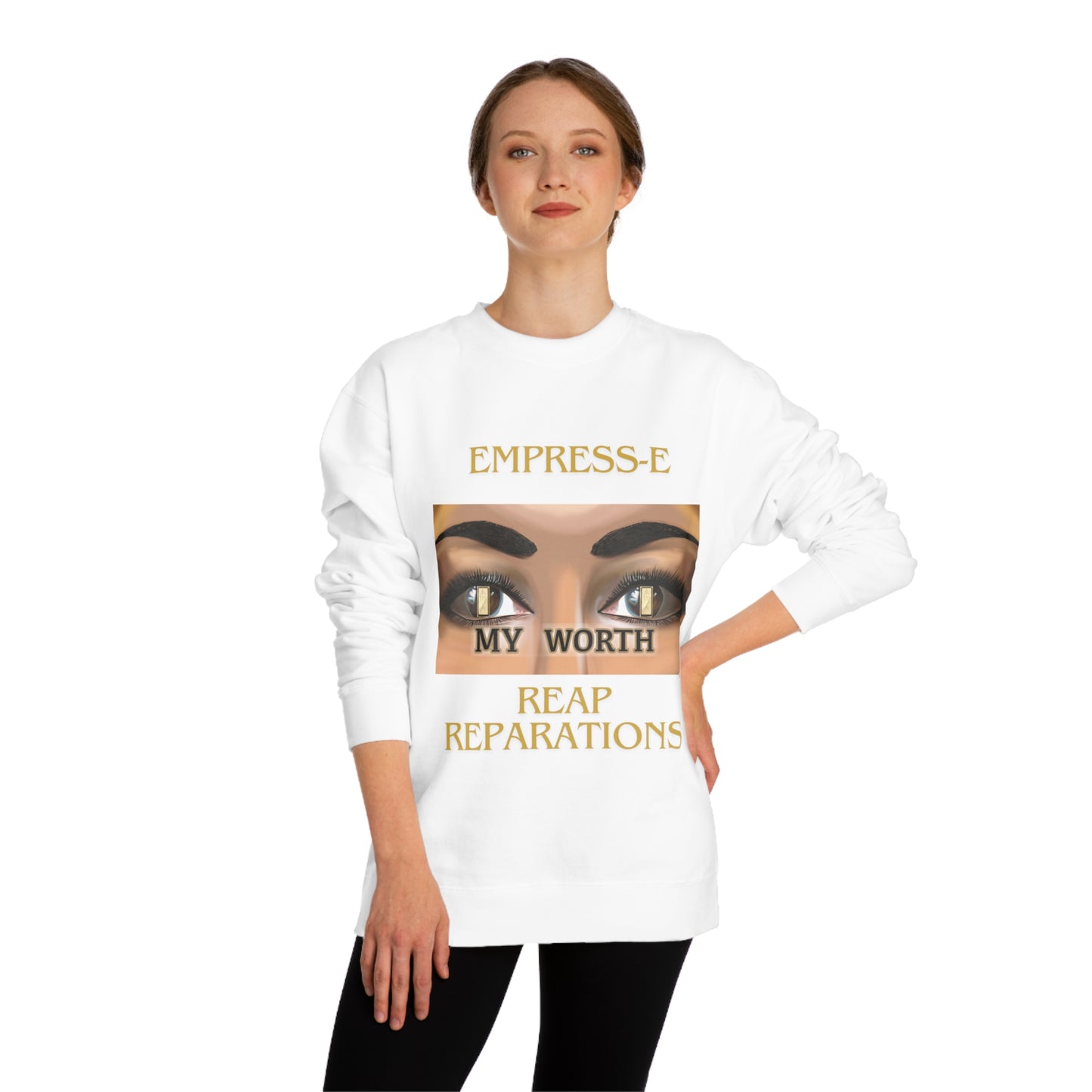B- History Unisex Crew Neck Sweatshirt - MY WORTH Reparations, African American