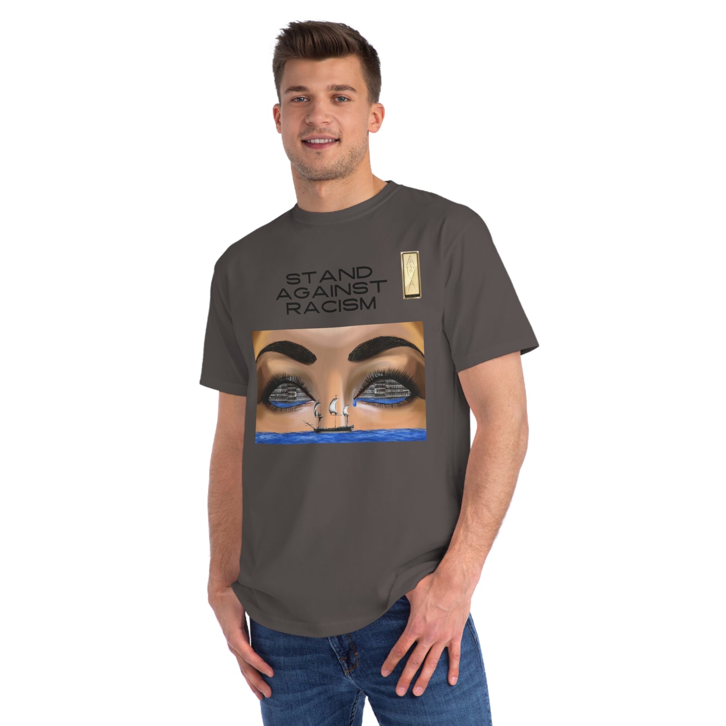 Organic Unisex Classic T-Shirt - Stand Against Racism SLAVE SHIP Graphic Tee