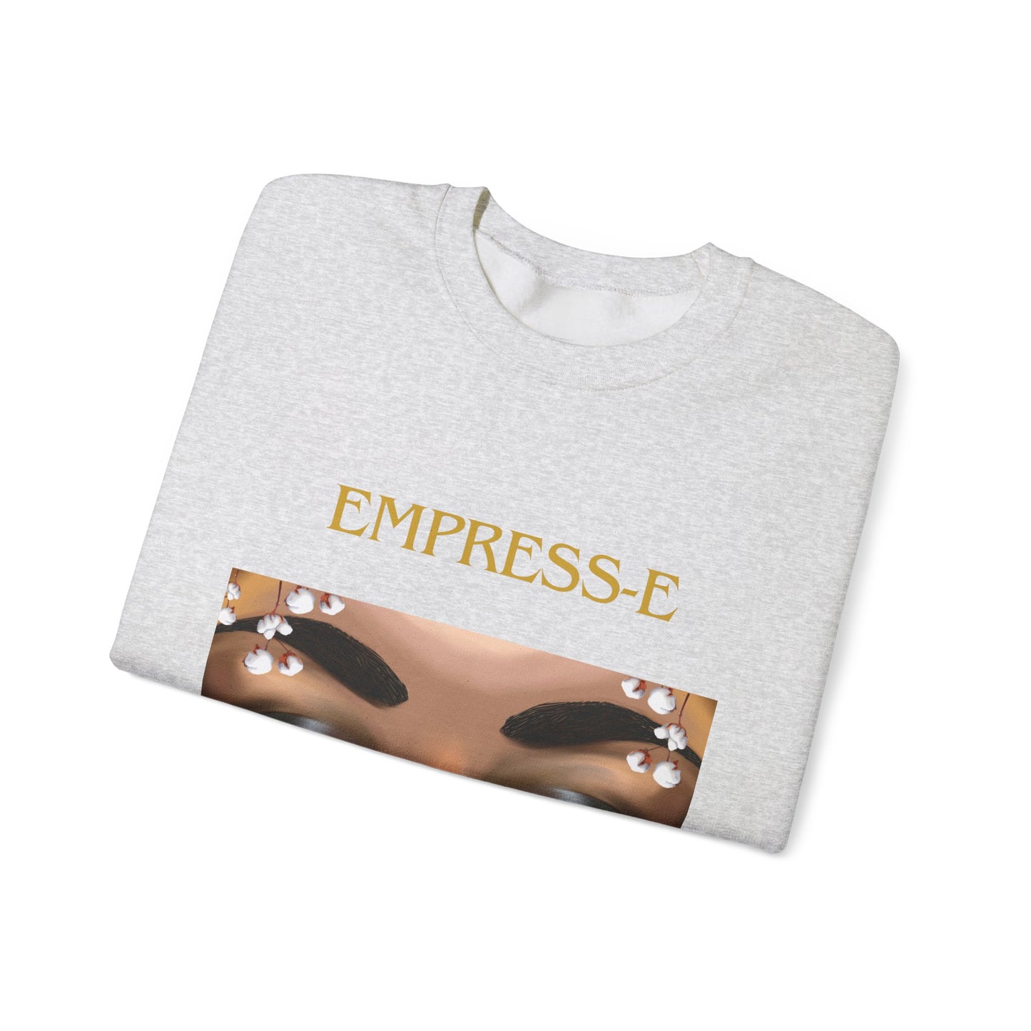 Unisex Heavy Blend™ Crewneck Sweatshirt. : EMPRESS-E. COTTON FIELD.