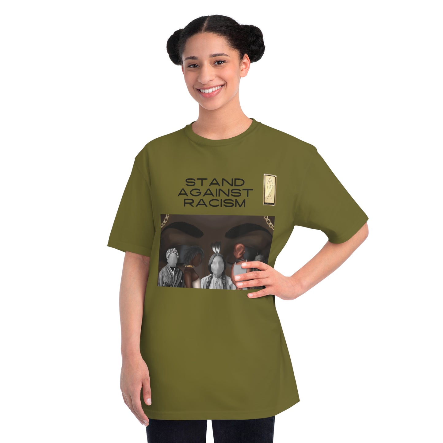 Unisex Organic T-Shirt - Stand Against Racism Graphic Tee