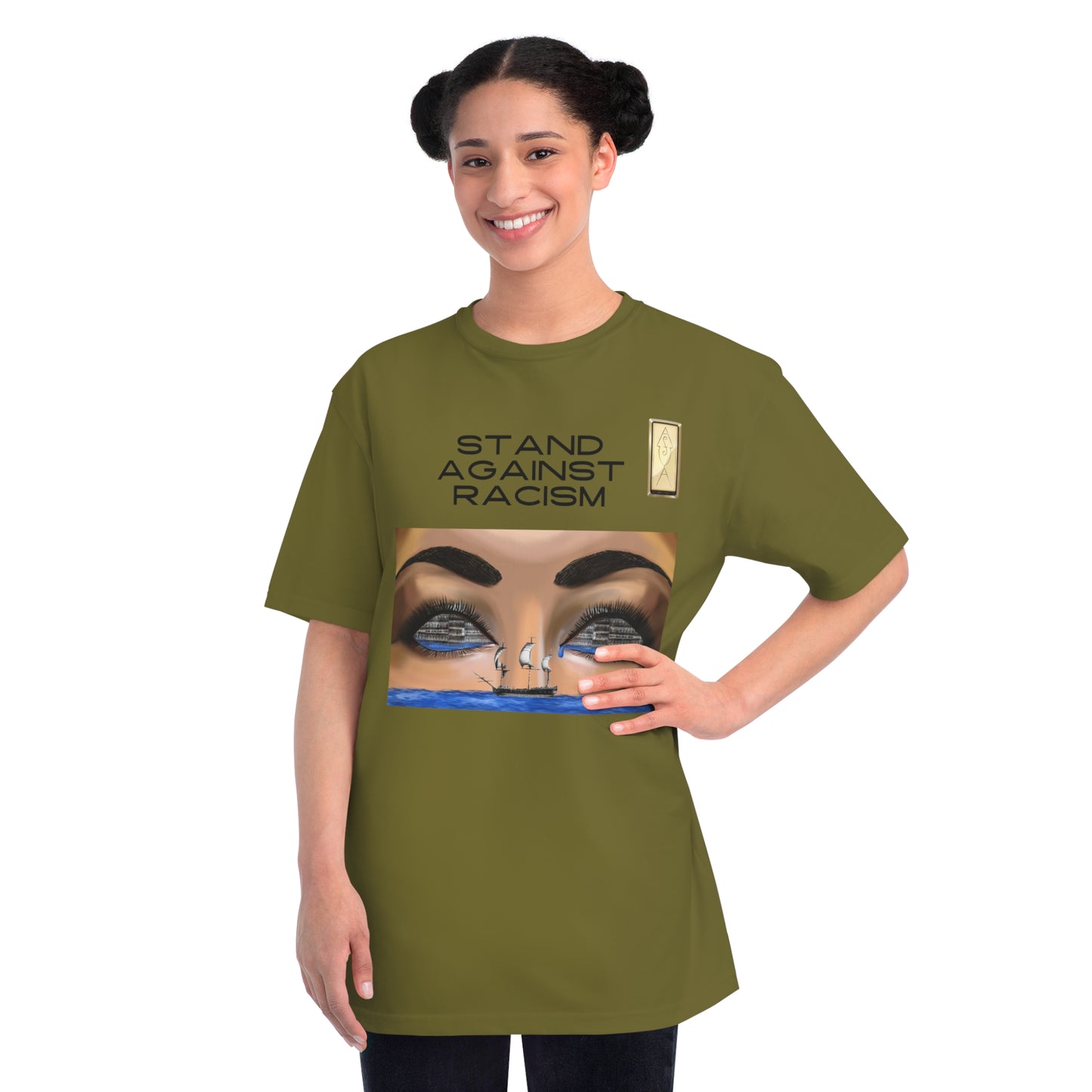 Organic Unisex Classic T-Shirt - Stand Against Racism SLAVE SHIP Graphic Tee