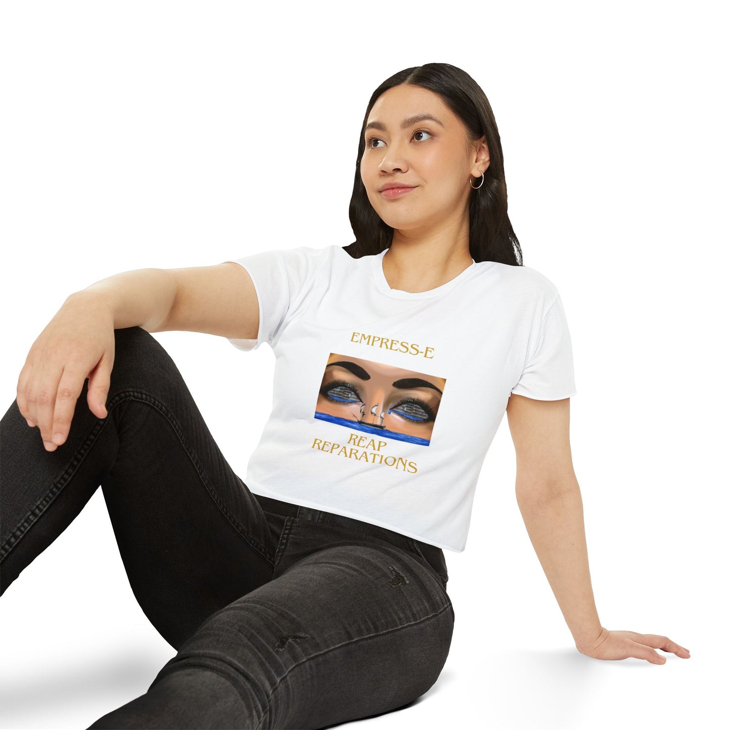 Woman's Crop Top Reap Reparations The slave trade Empress-E
