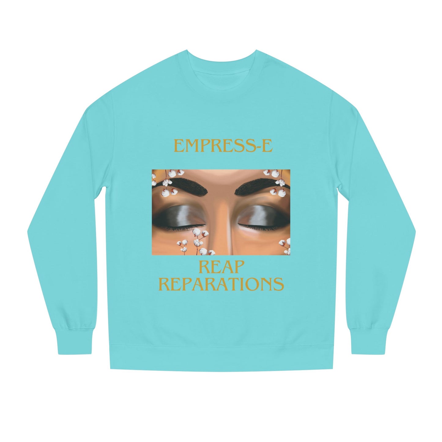 Crew Neck Sweatshirt - Cotton Field Beautiful Eyes Black History
