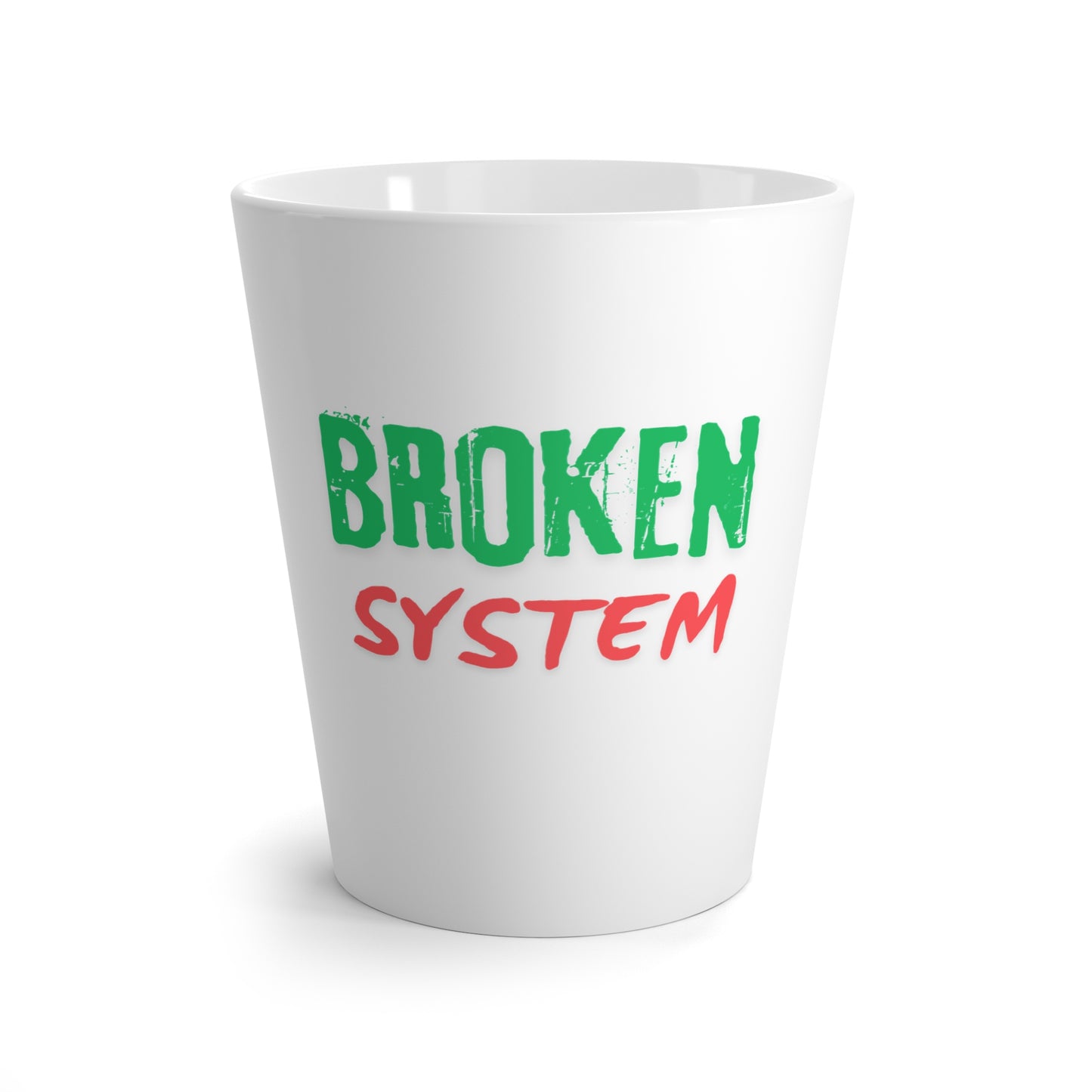 Broken System Latte Mug - Perfect Gift for Coffee Lovers